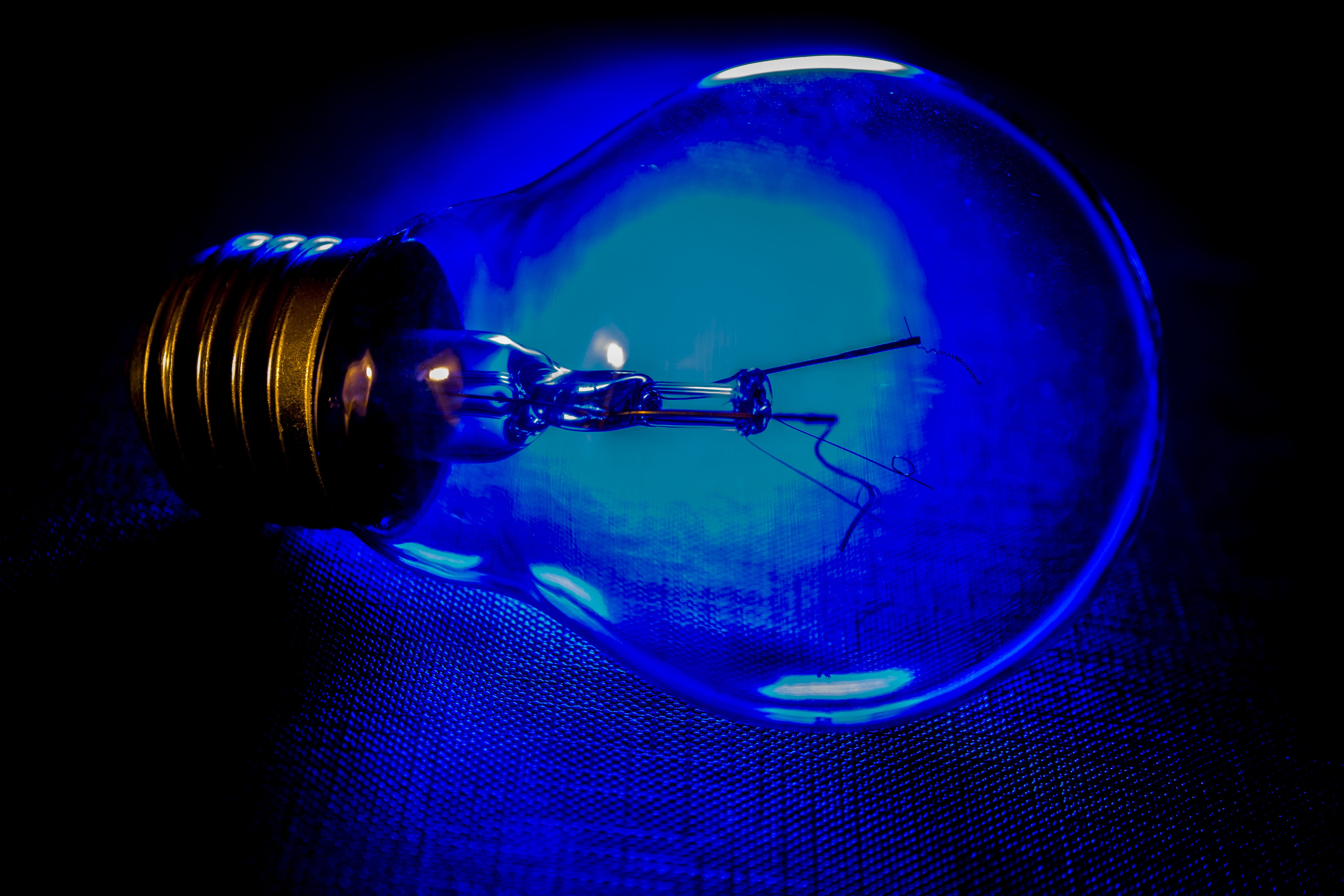 blue light bulb, technology, illuminated, science, electricity