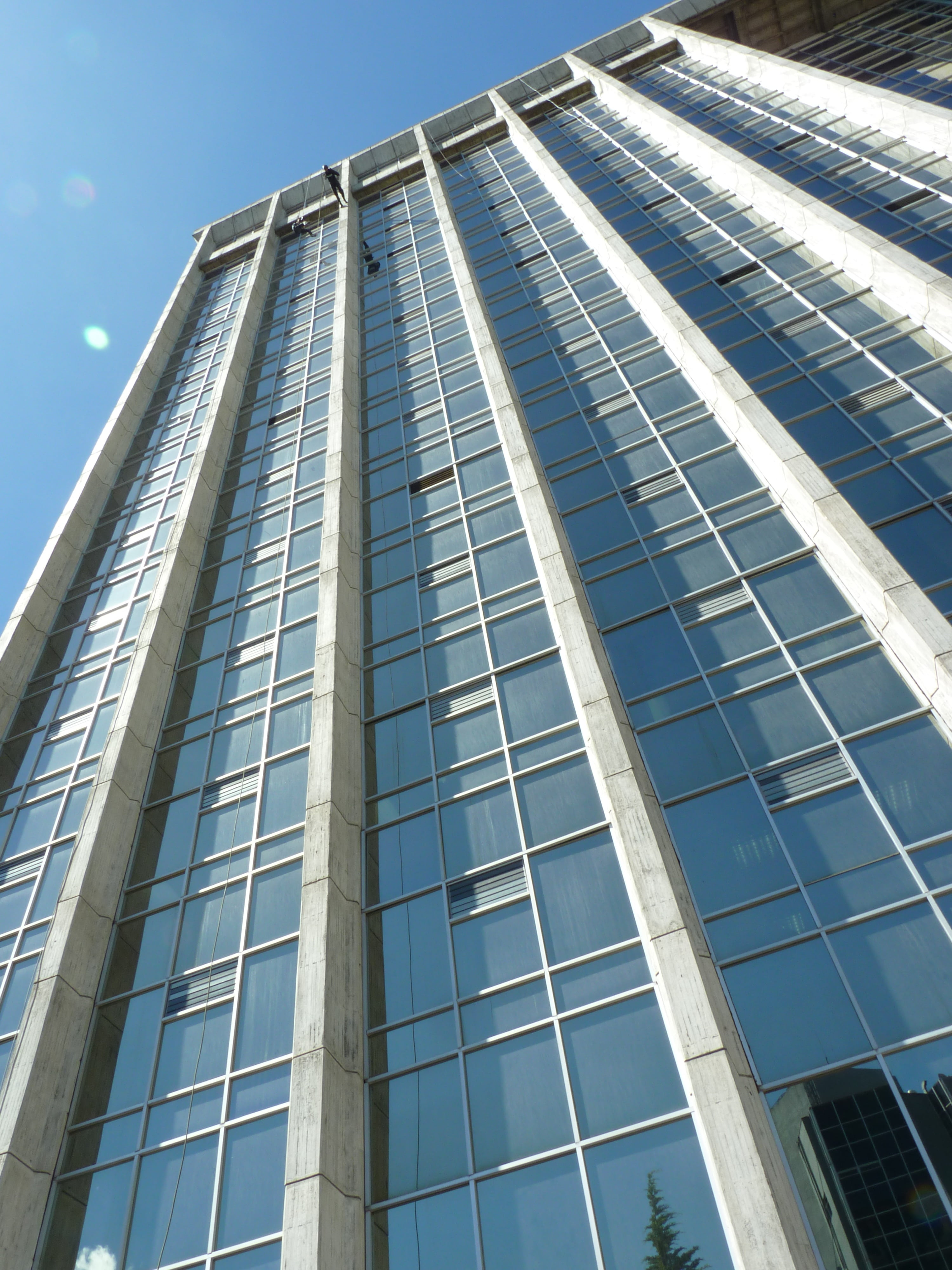building, glasses, construction, sky, blue, architecture, built structure