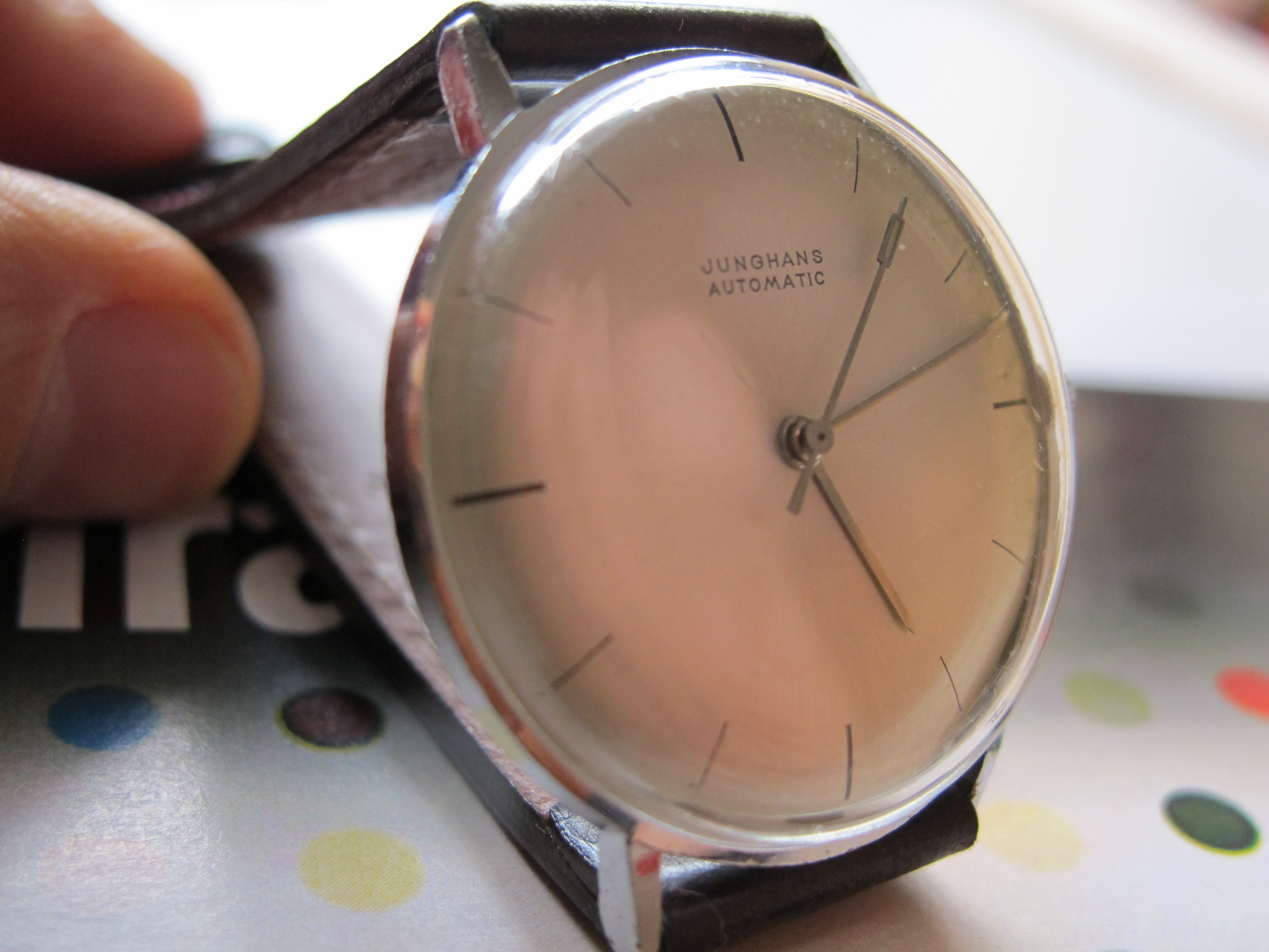 clock, junghans, automatic, hand, close-up, human hand, time