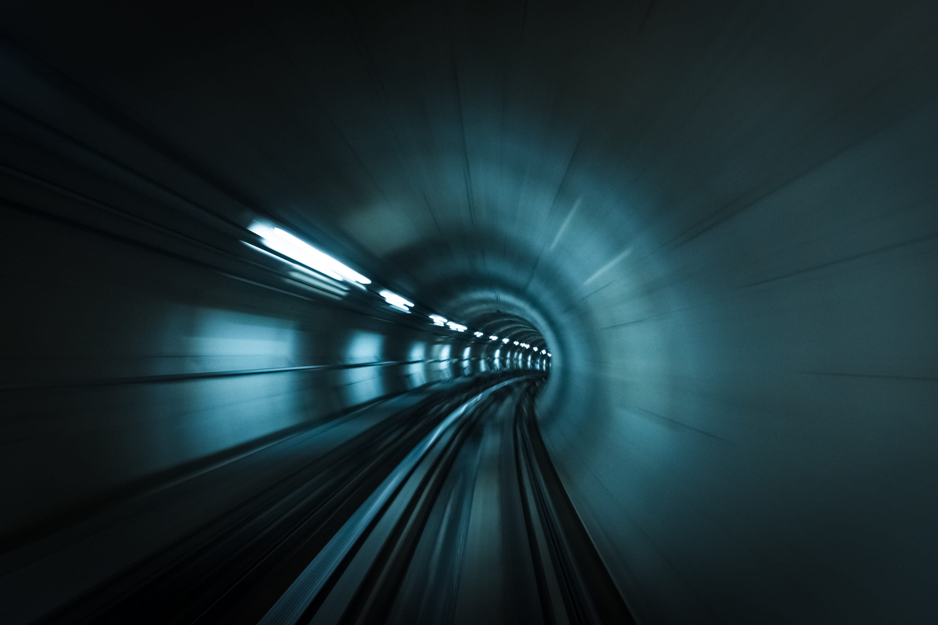 underground tunnel, focus photography of train tunnel, fast, speed