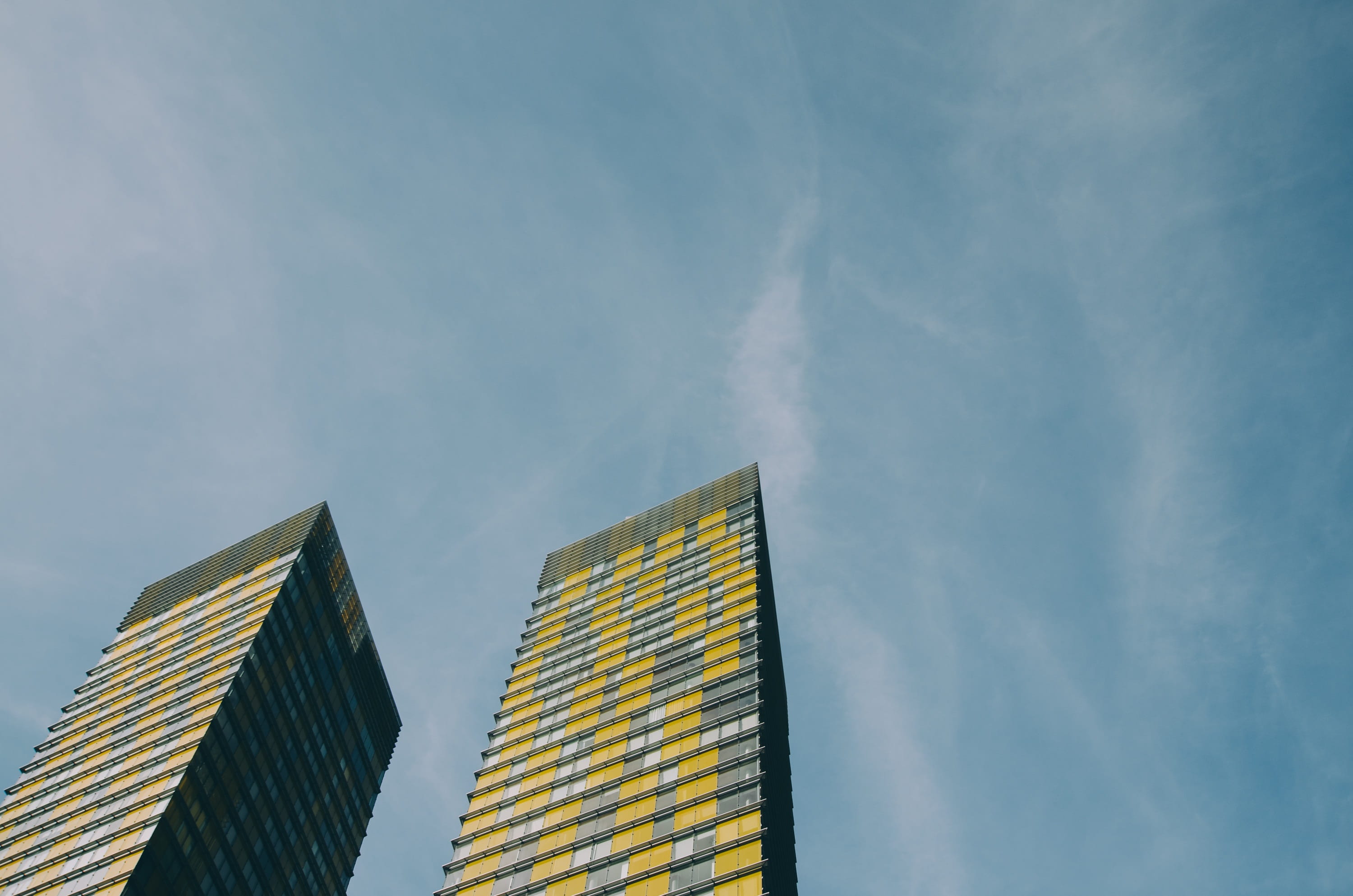 architecture, building, infrastructure, blue, sky, skyscraper
