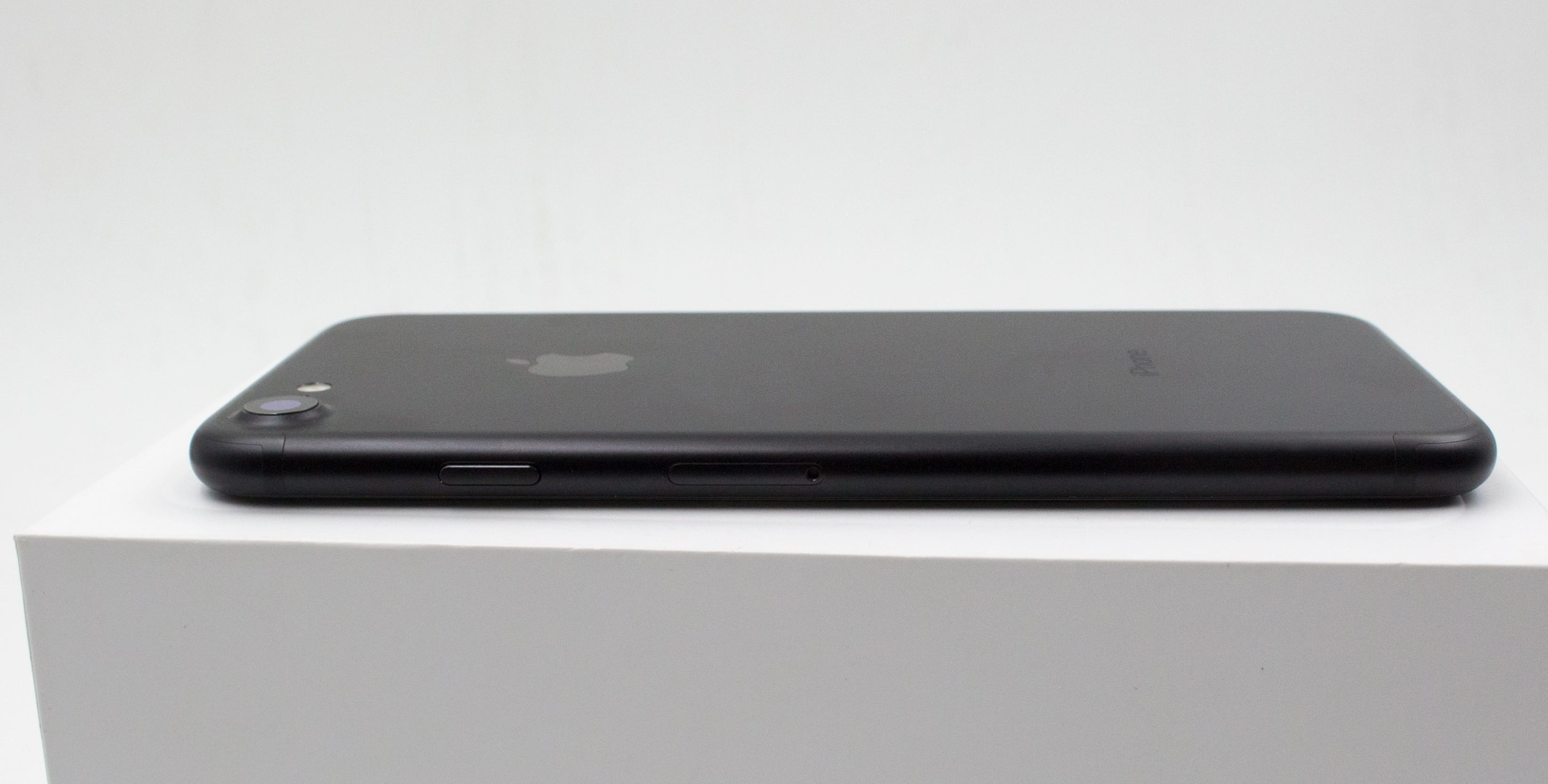 black iPhone 7 on box, Apple, iphone7, honeycomb, data, ios, wireless technology