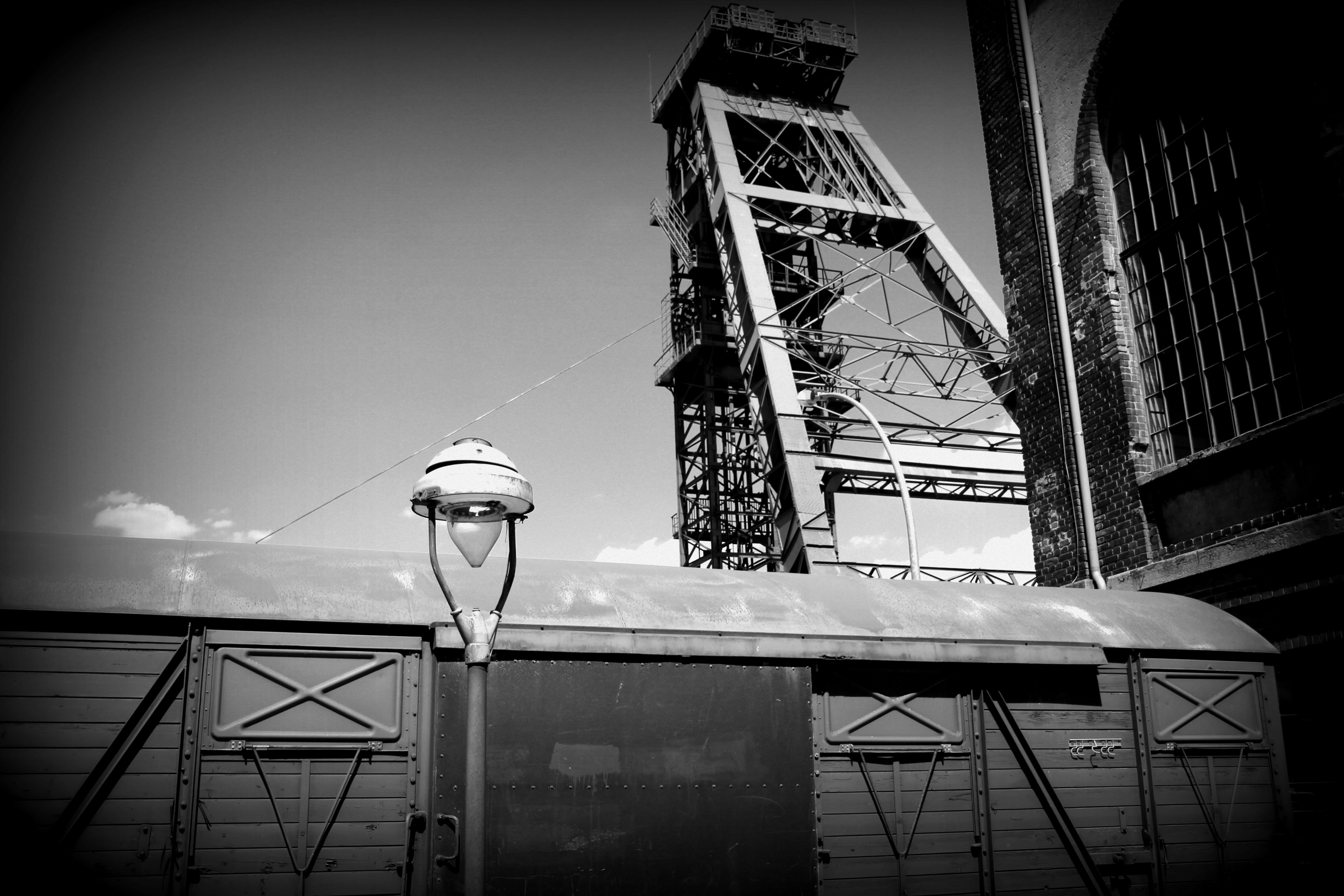 headframe, carbon, coal mining area, ruhr area, built structure