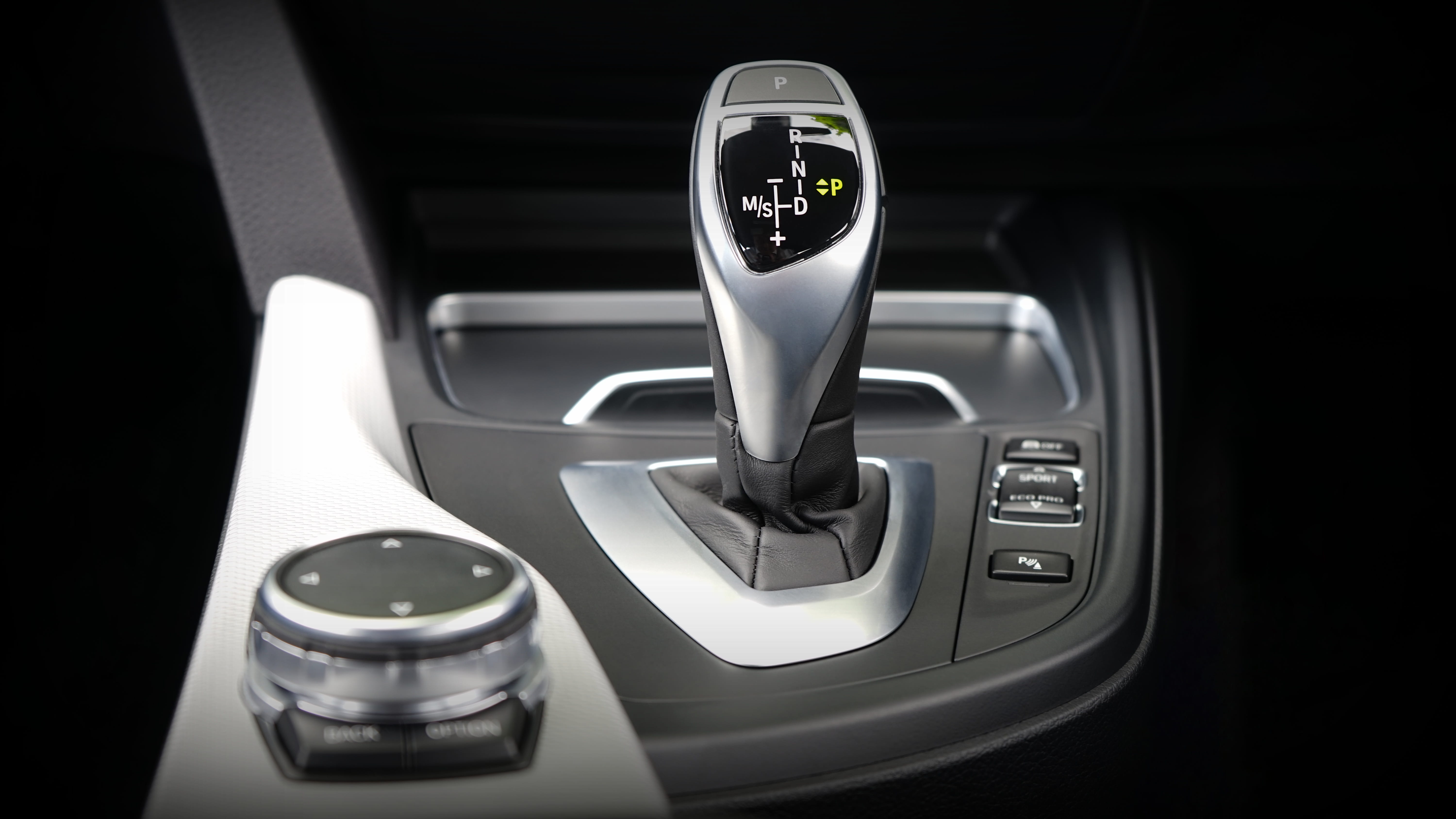 closeup photo of gray vehicle gear shift knob, bmw, car, transportation