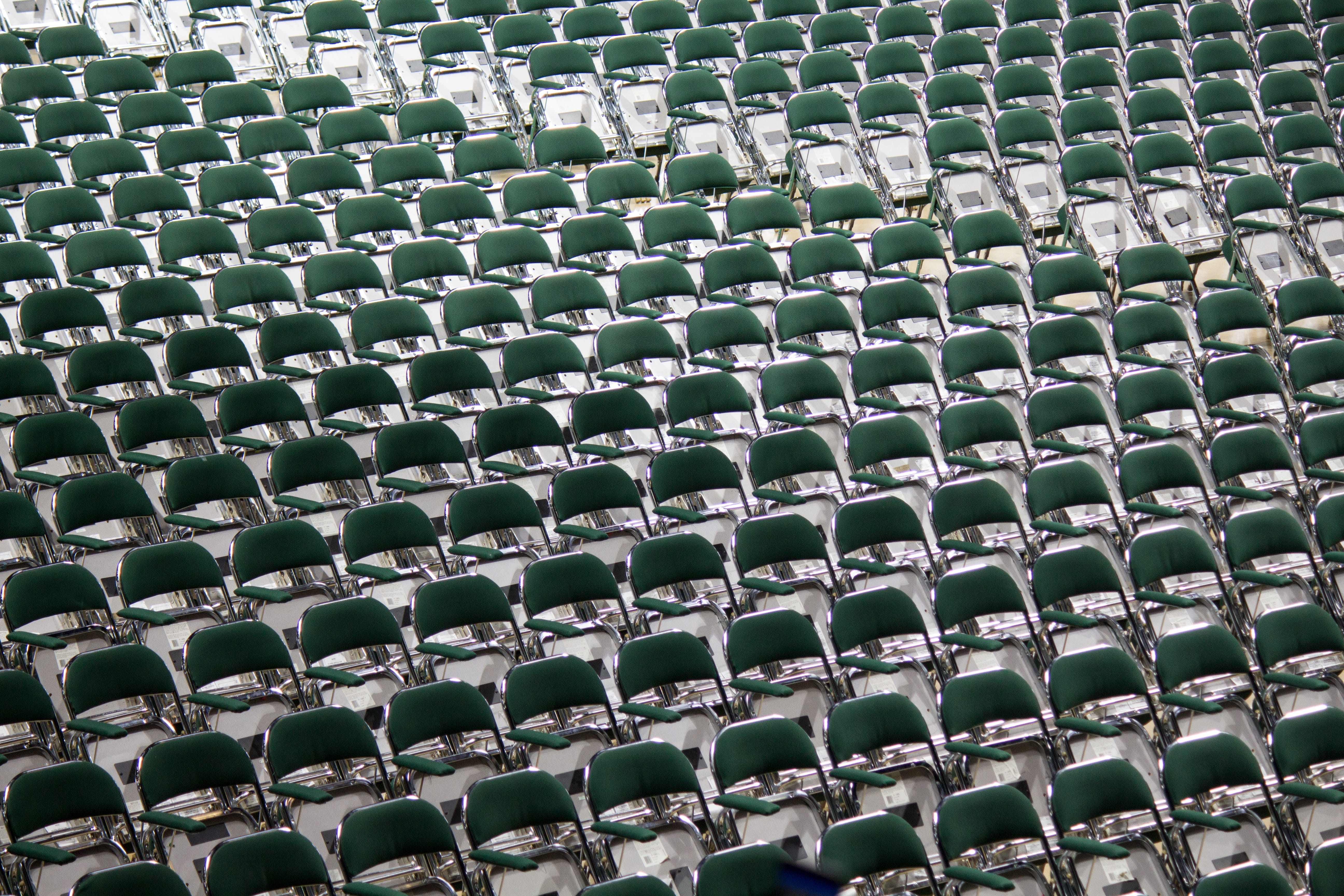 auditorium, chairs, colour, empty, grandstand, pattern, rows