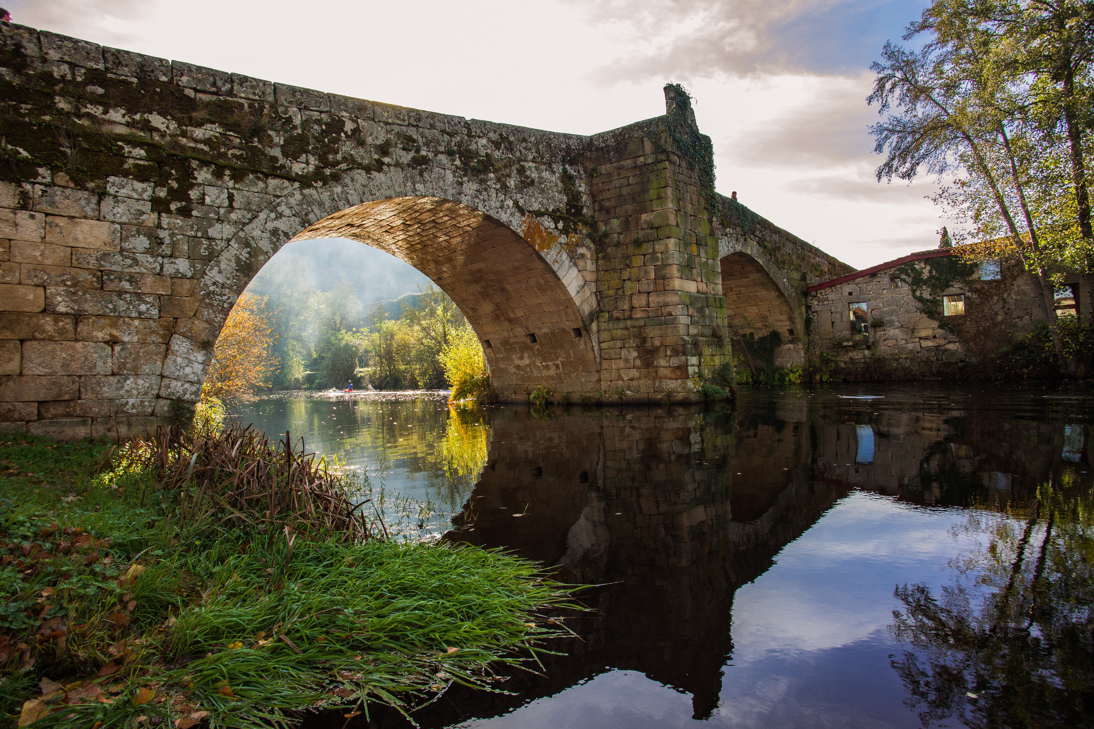 river, bridge, reflection, water, architecture, built structure