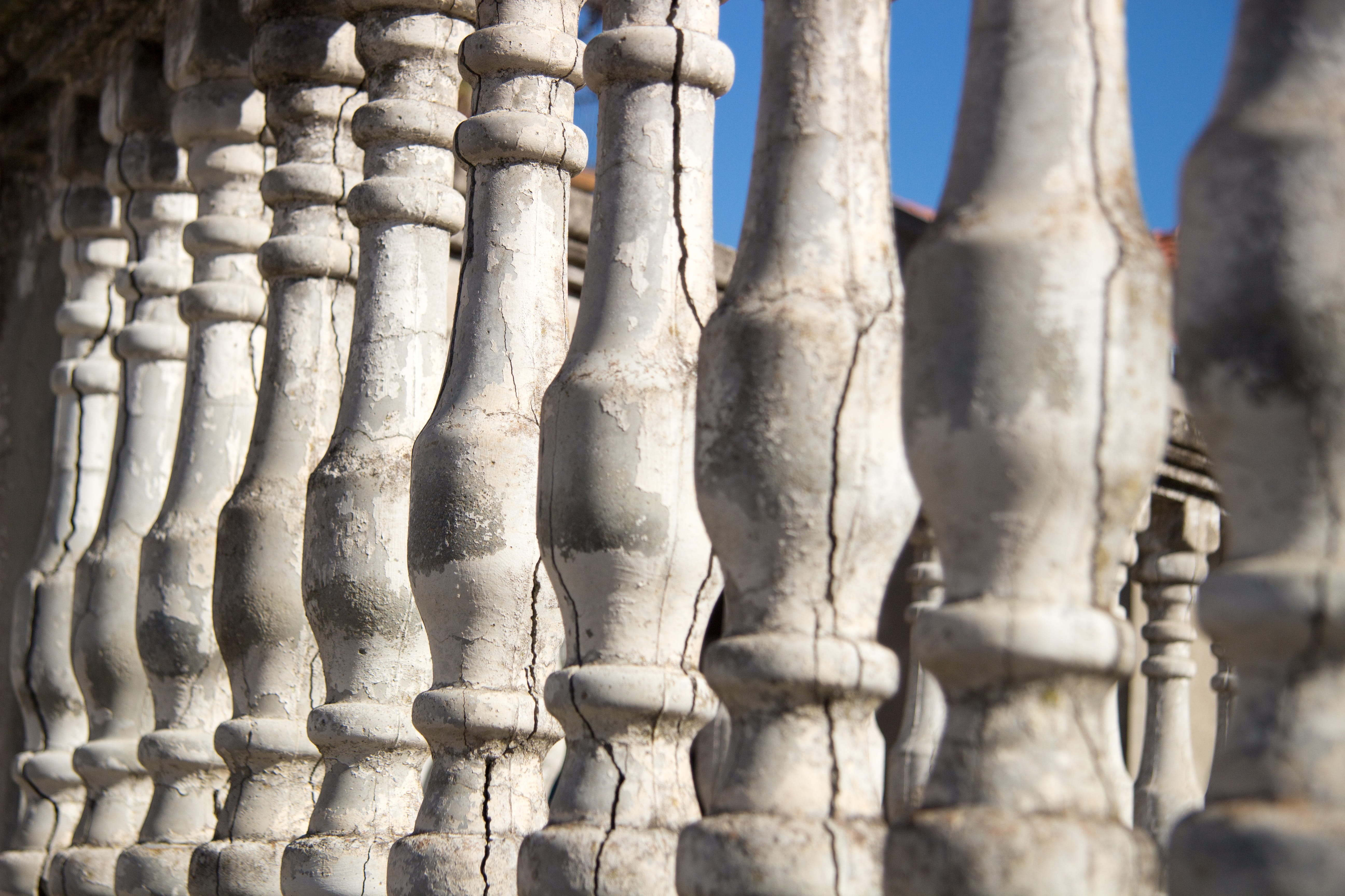 Old, Columns, old columns, sky, summer, structure, architecture