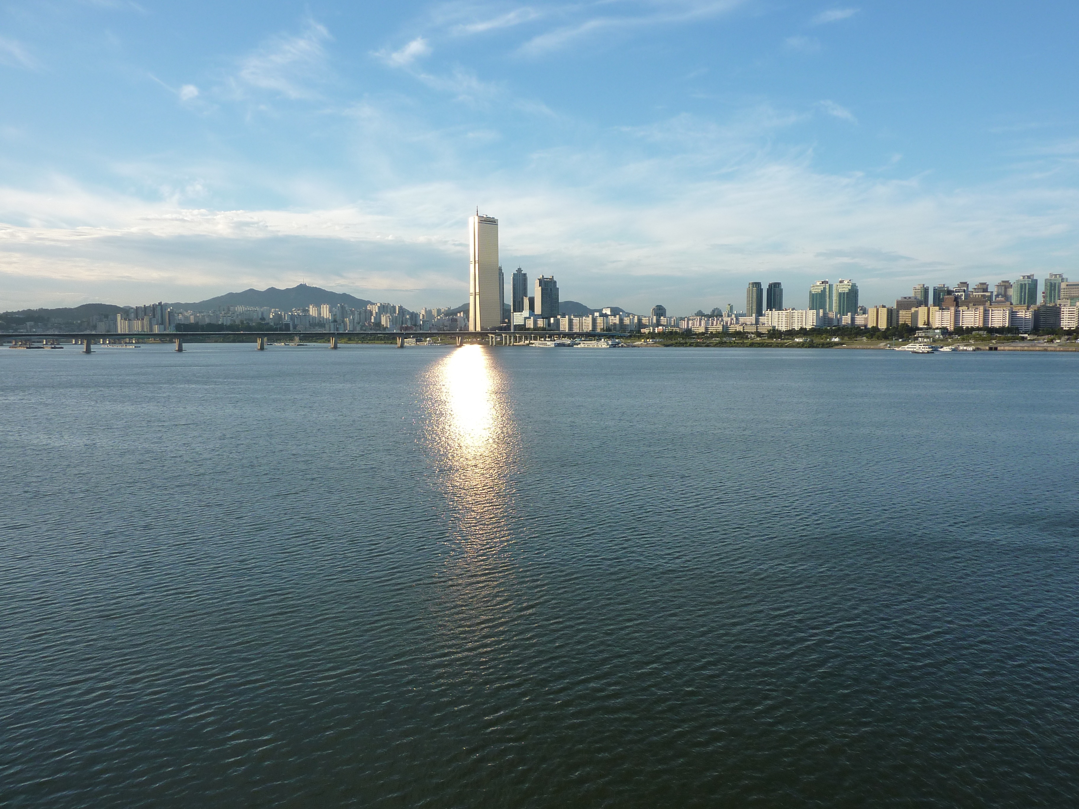 landscape, reflections, sky, river, light, sea, cloud, architecture