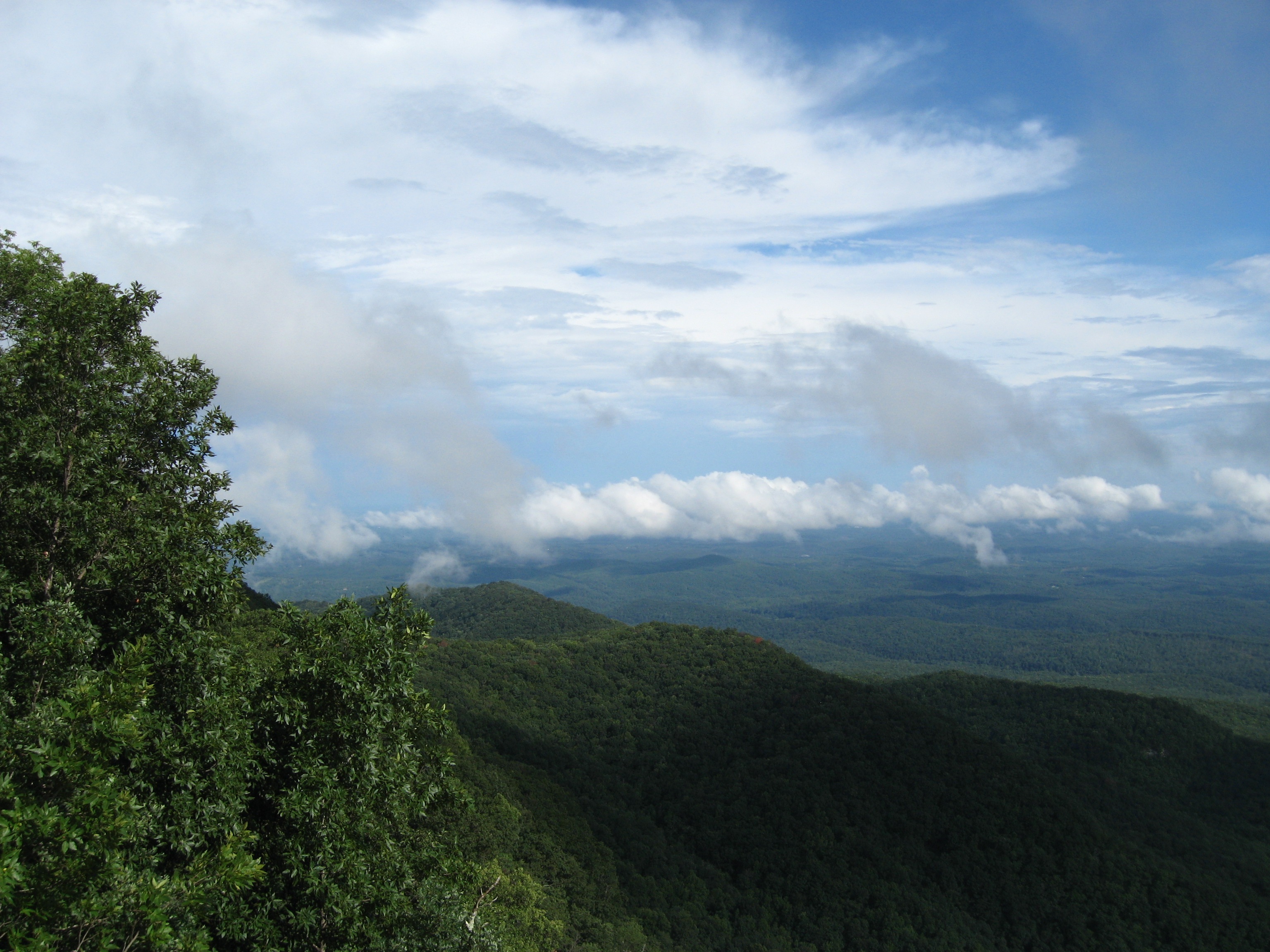 caesar's head, low clouds, mountains, fall, landscape, evergreen