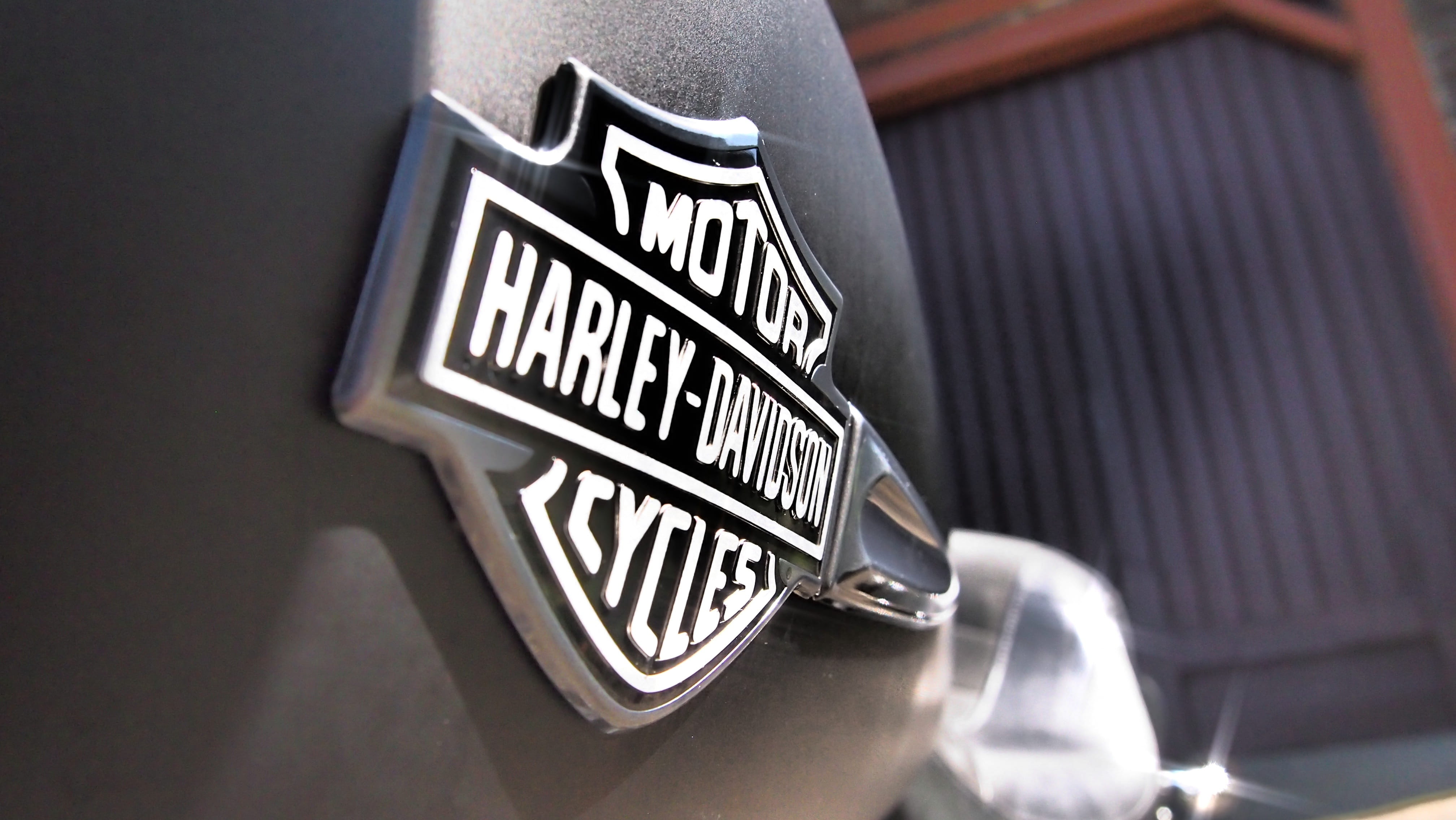 close-up photography of Harley-Davidson emblem, Harley Davidson