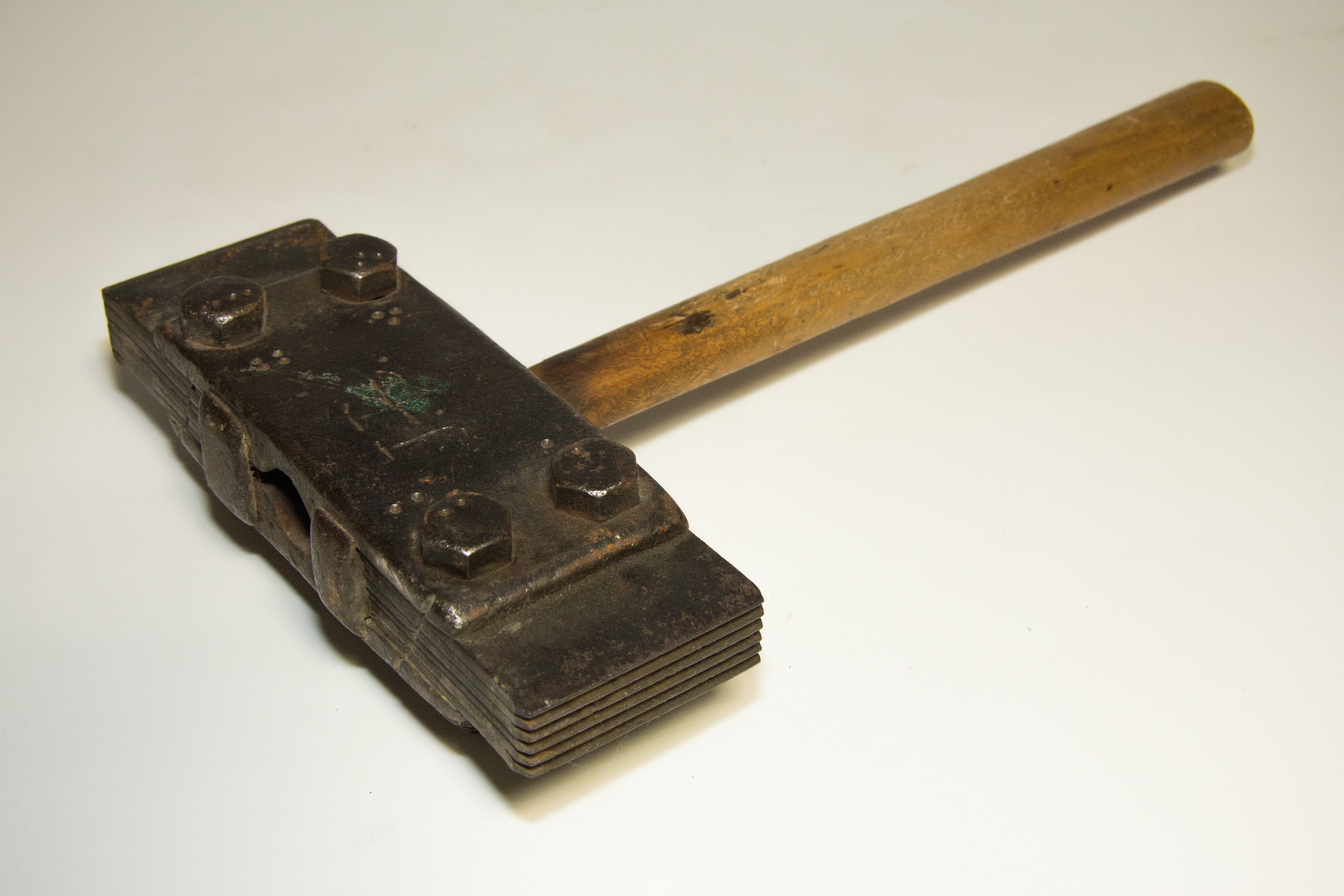 stone processing, basalt, hammer, dötzer, old tool, single object
