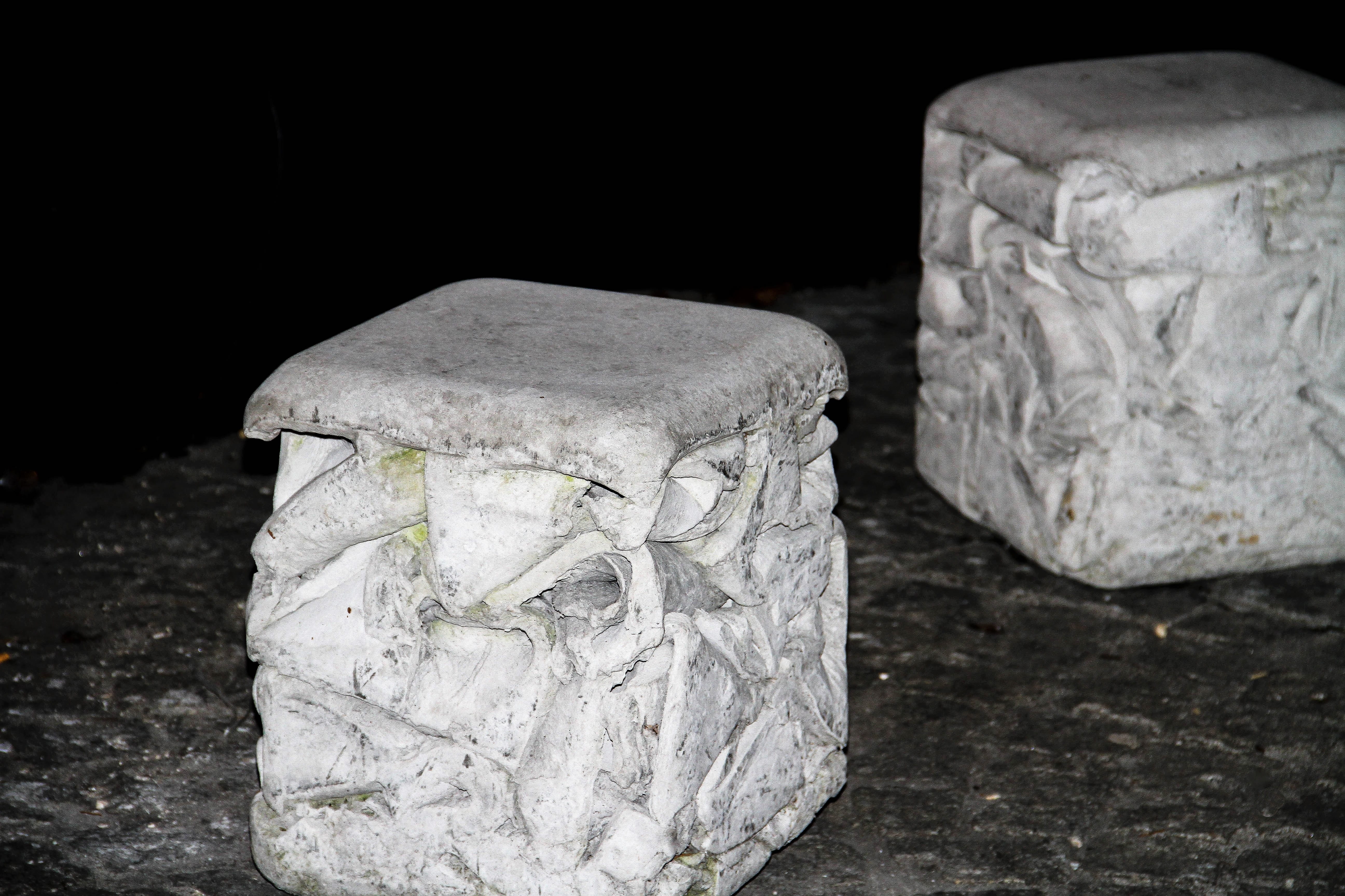 stone, boulder, background, white, pattern, texture, night