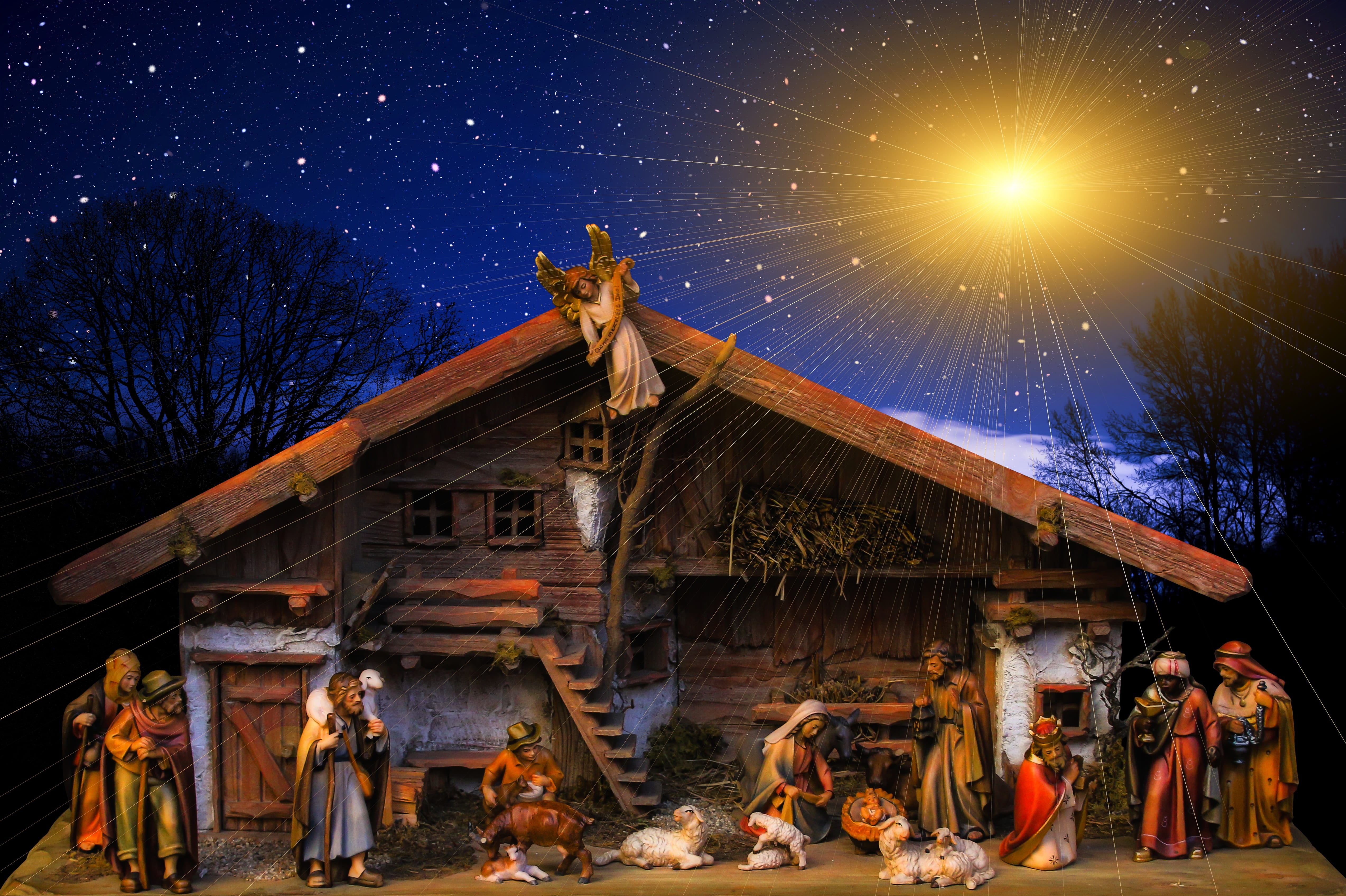photo of The Nativity illustration, christmas, clinic, birth