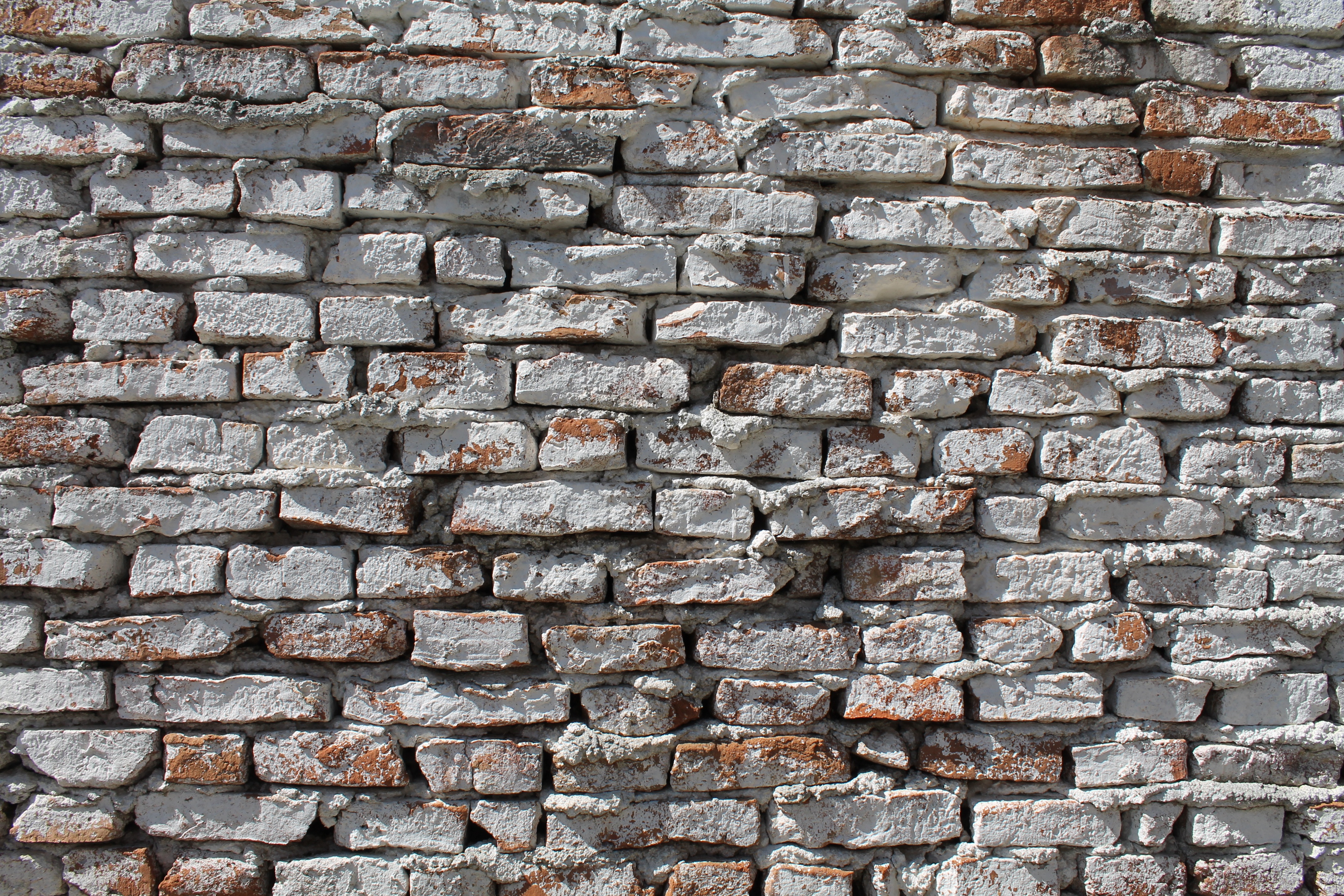 brick wall, whitewash, rough, textured, backgrounds, full frame