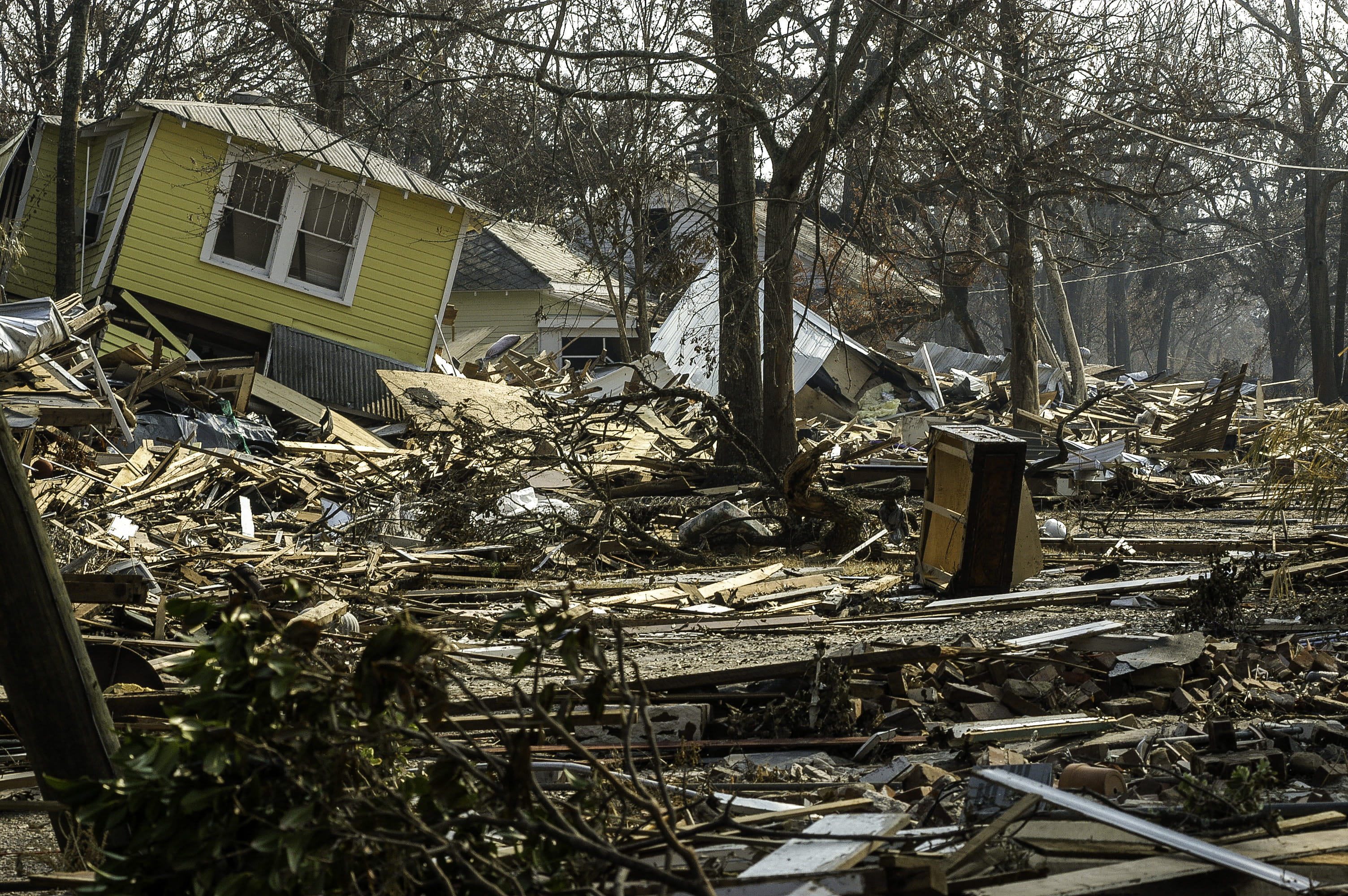 Damage done to Biloxi by Hurricane Katrina in Mississippi, houses