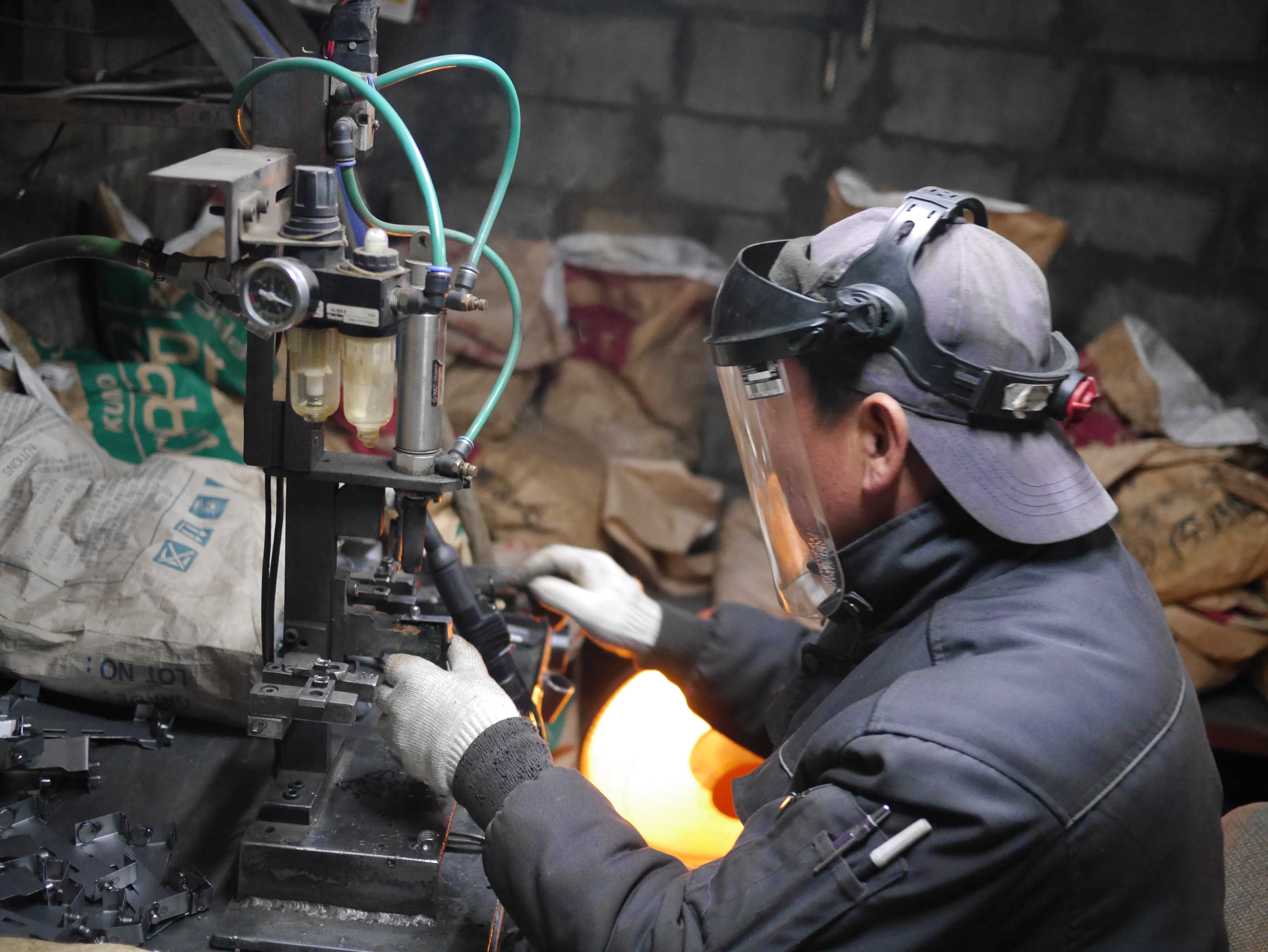 welding, spot, processing, men, occupation, working, industry