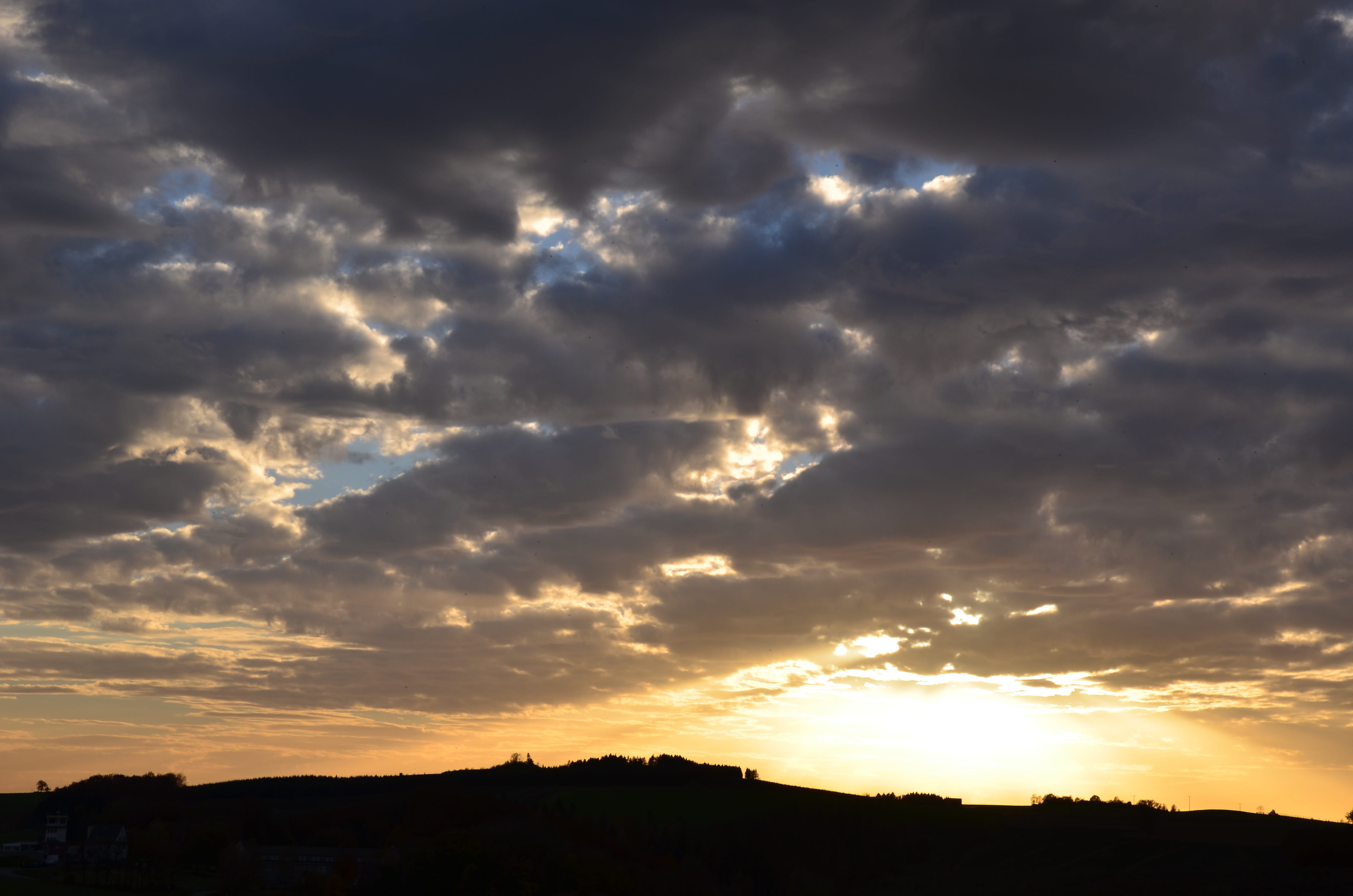 Sunset, Nature, Clouds, Twilight, silhouette, dramatic sky