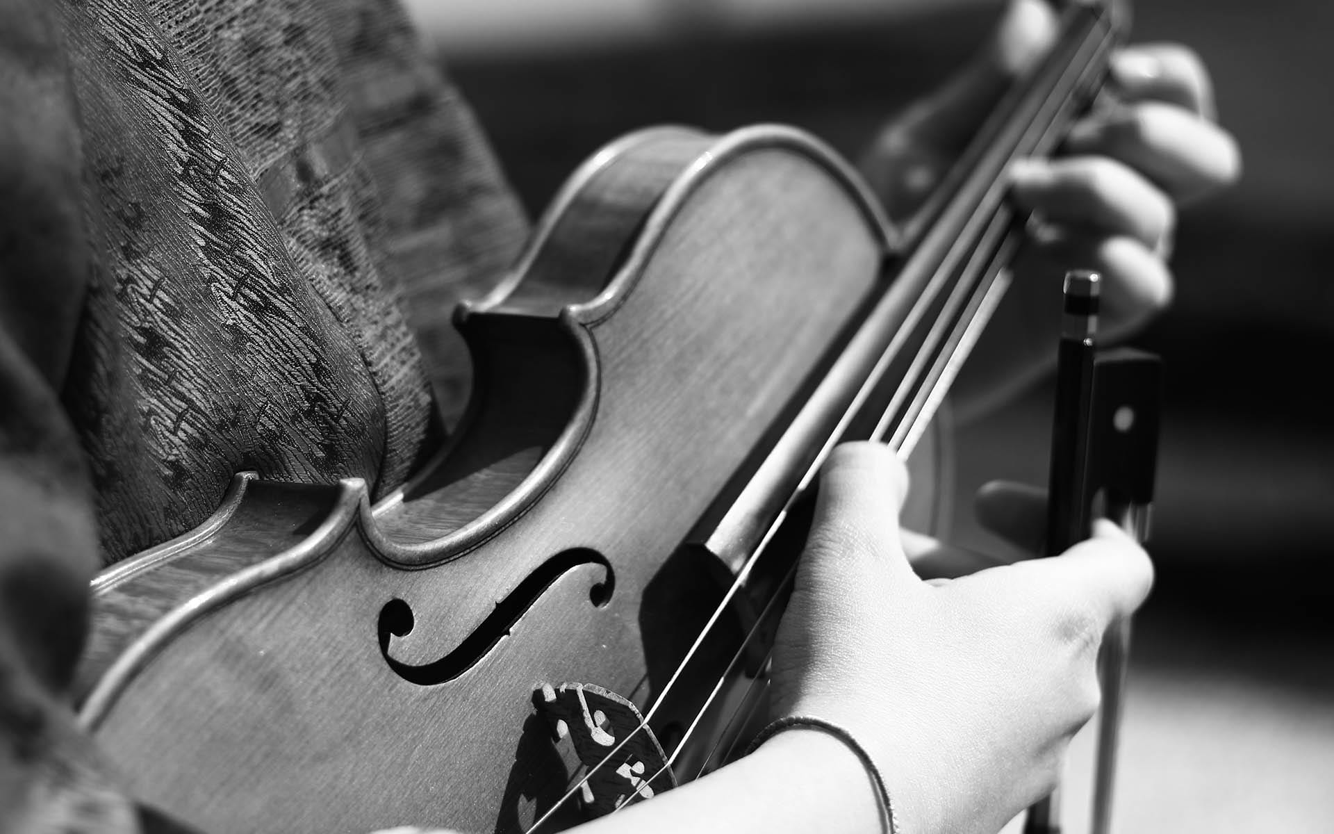 Grayscale Photography of Person Playing Violin, black-and-white