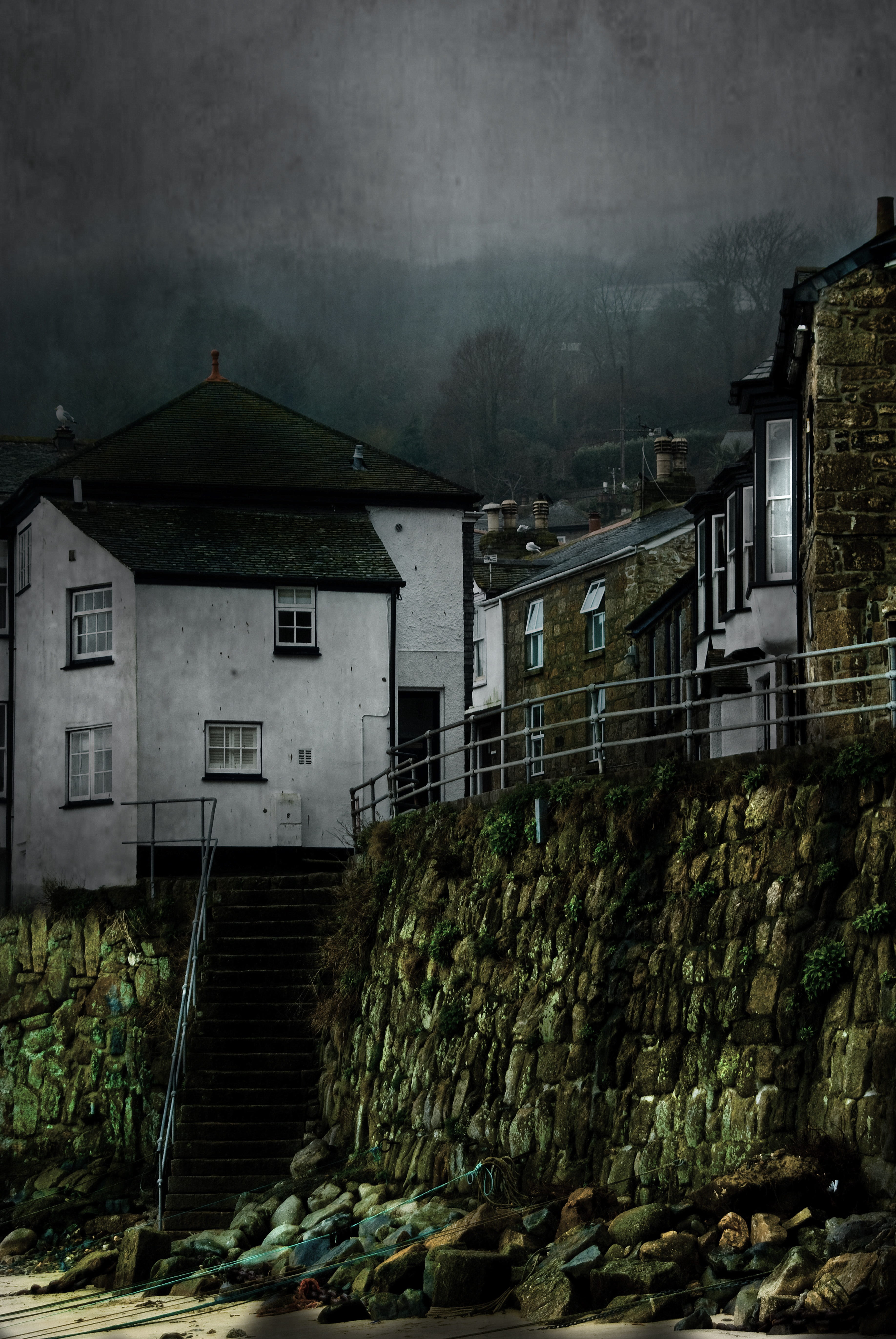 mousehole, cornwall, harbour, sea, coast, village, fishing