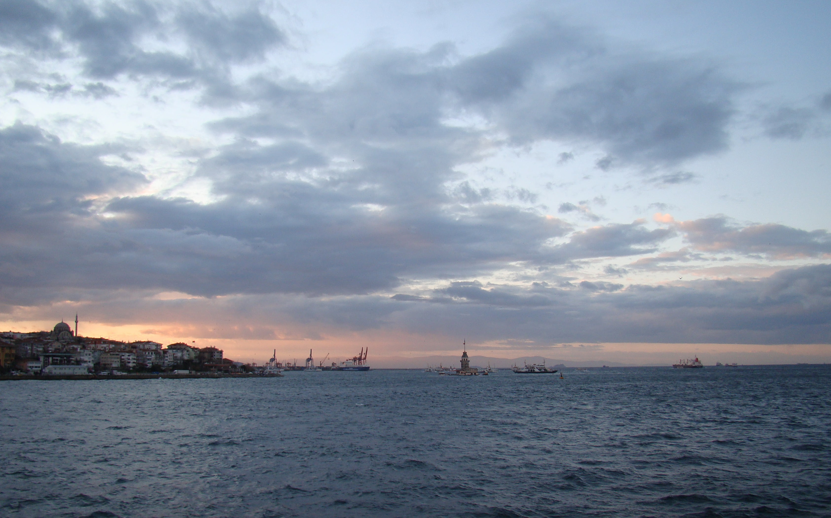 turkey, bosphorus, strait, istanbul, bridge, channel, ship
