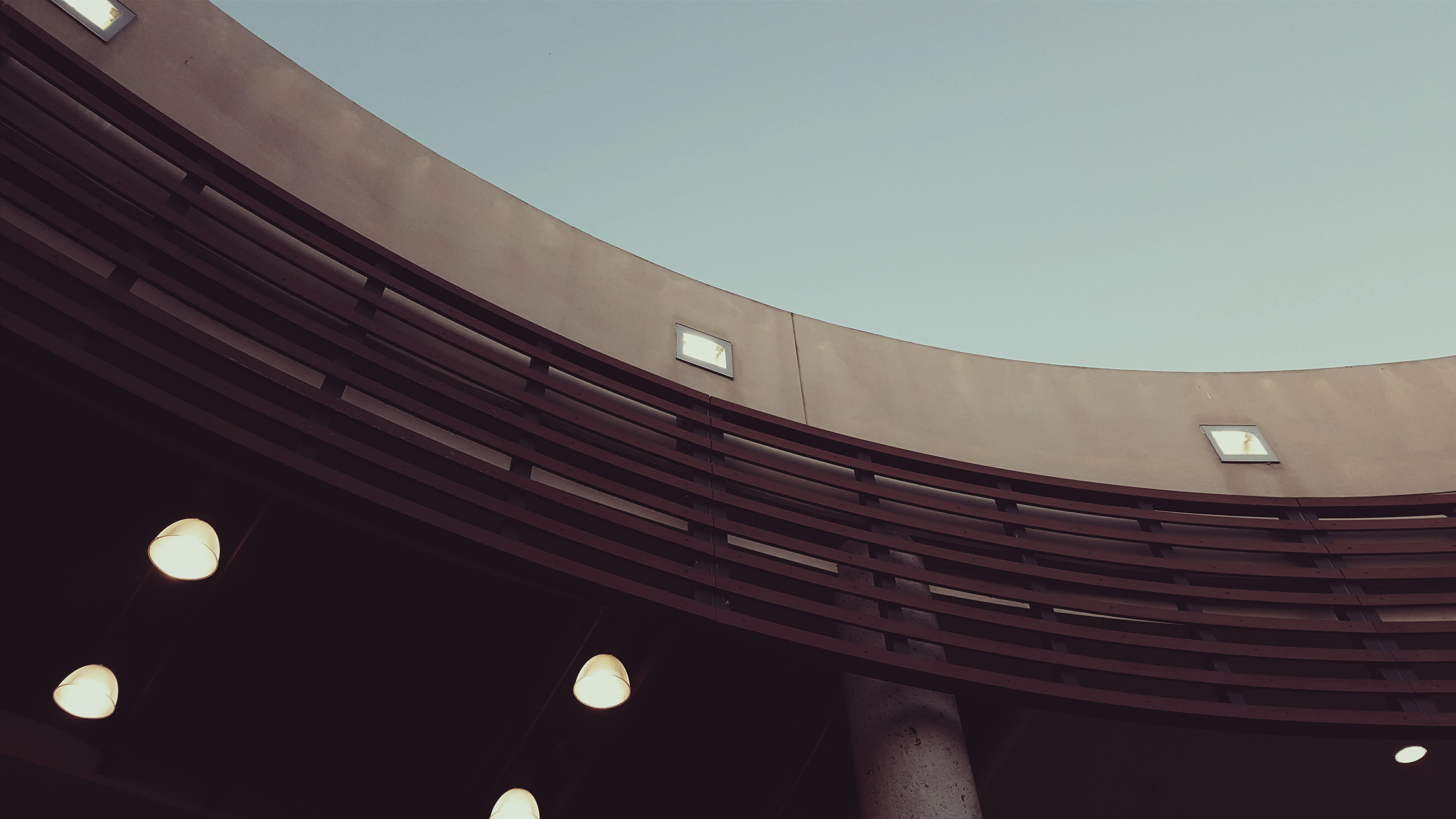 gray concrete railings, architecture, built Structure, modern