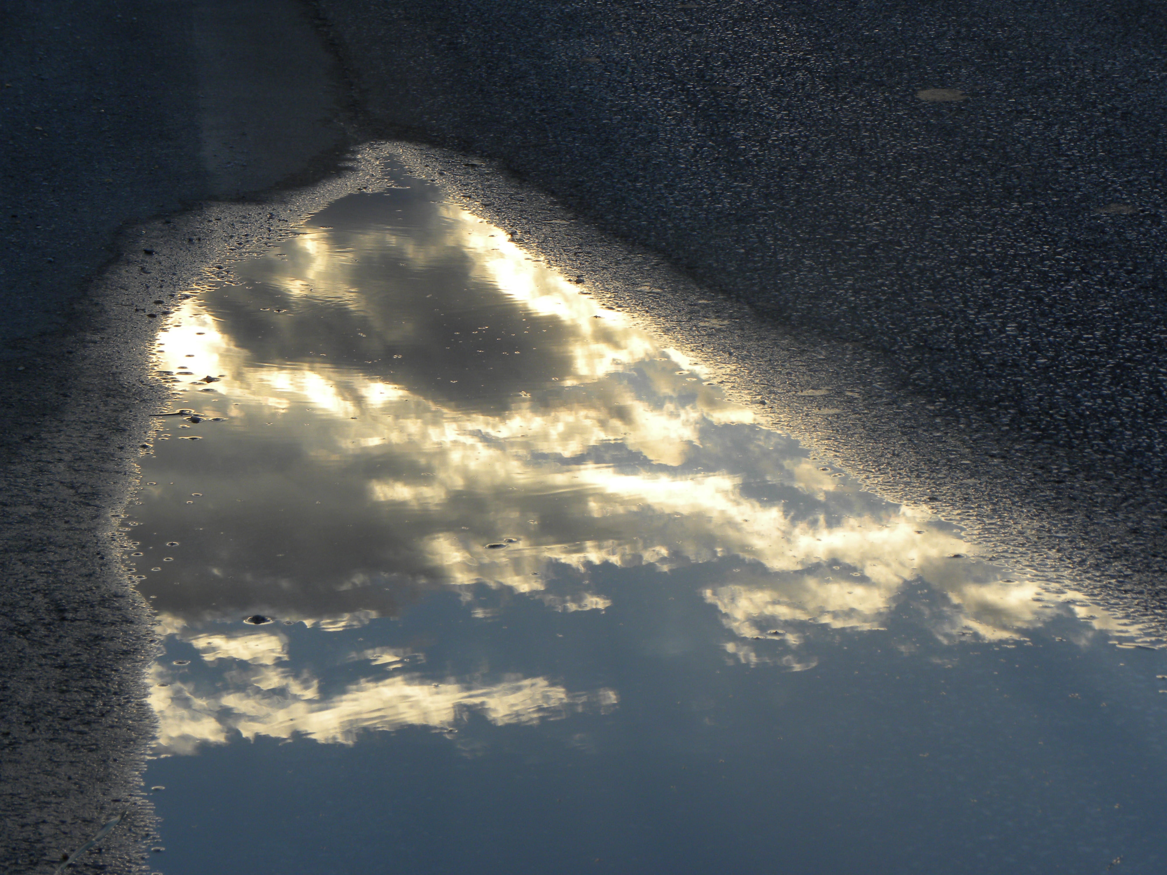 puddle, water, pool, reflection, cloud, wet, rain, cloud - sky