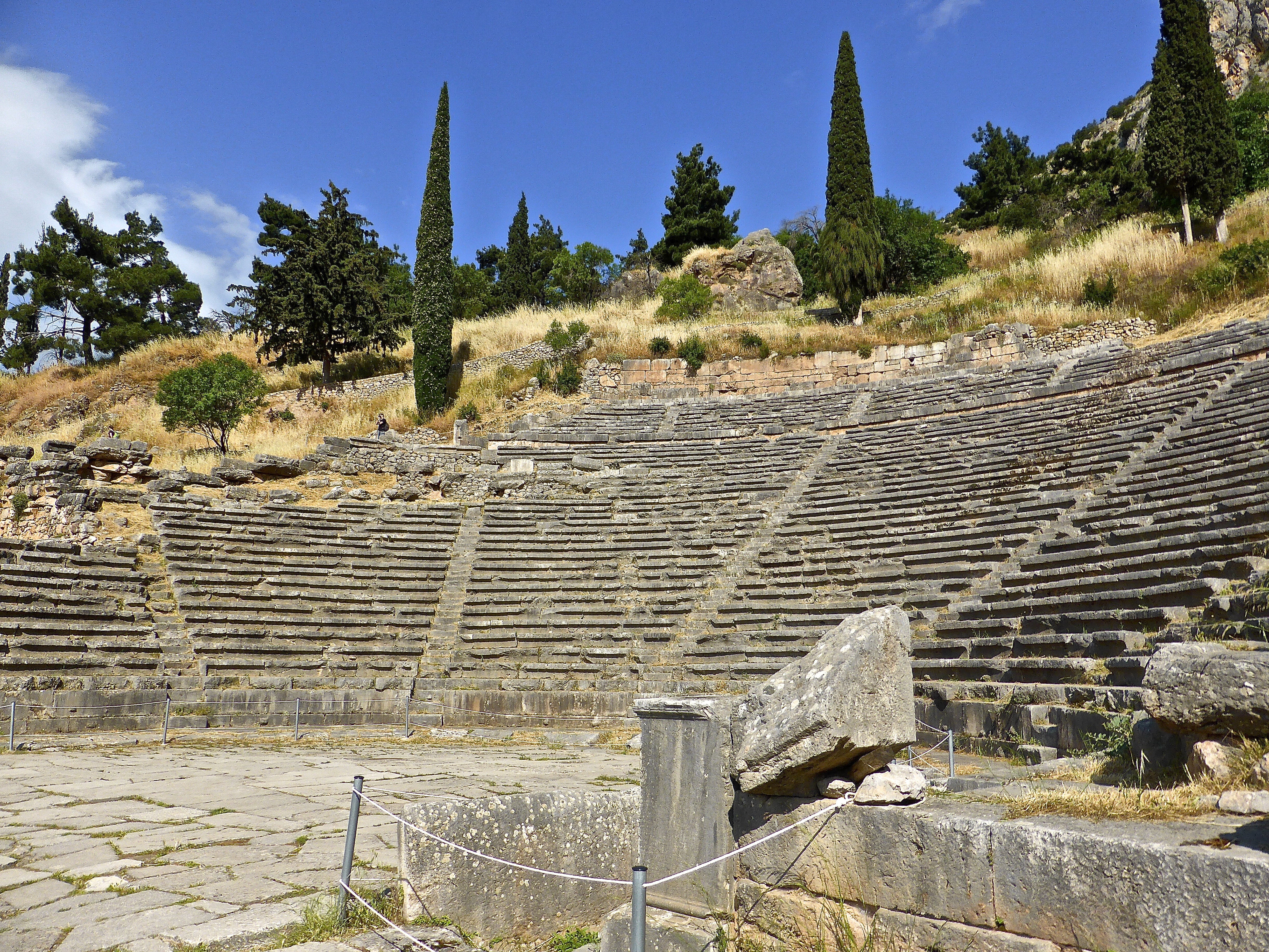 delphi, amphitheatre, roman, ruins, ancient, heritage, theater