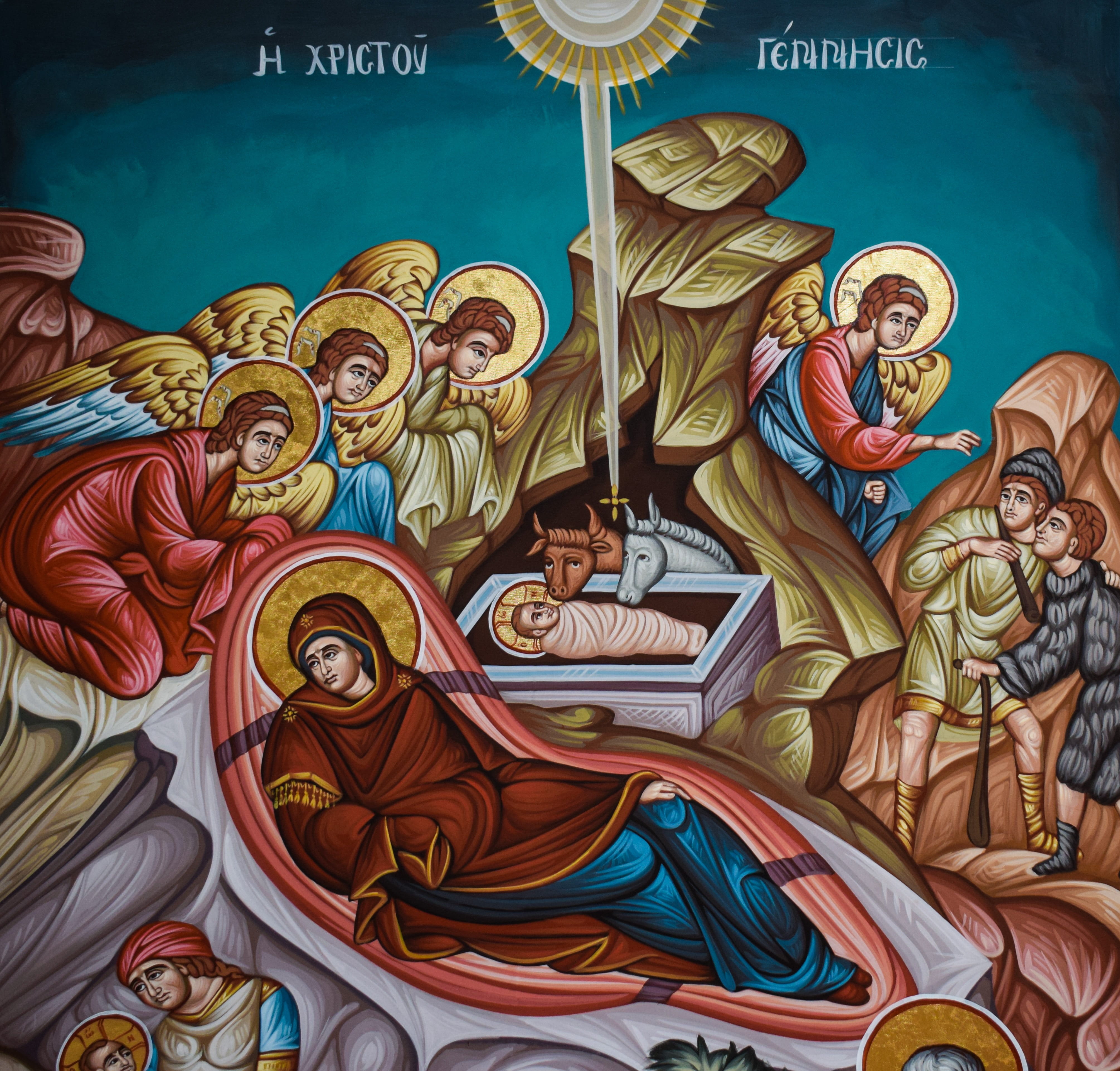 Nativity Scene, The Birth Of Christ, iconography, church, orthodox