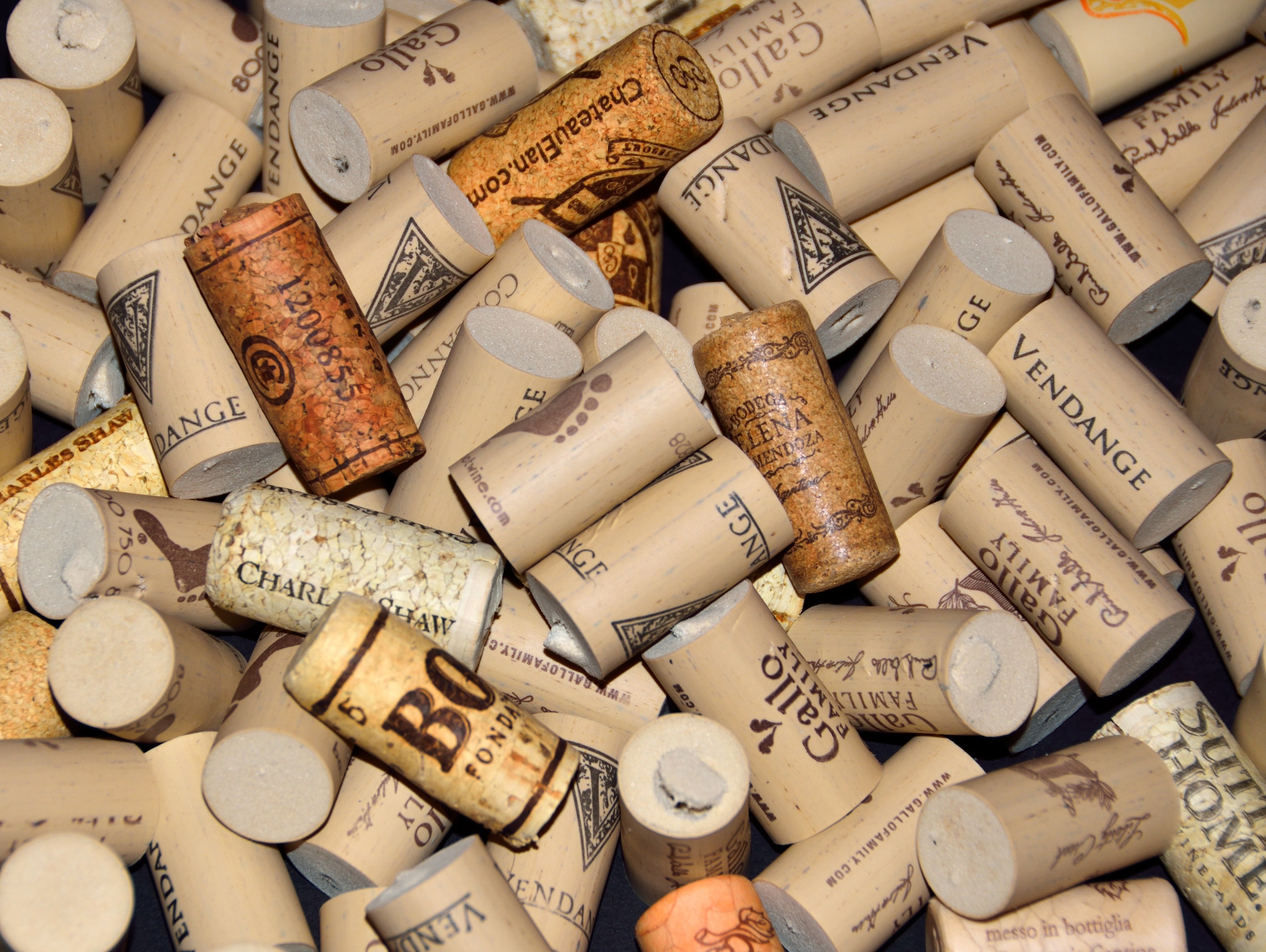 brown bottle corks, array, background, shape, wine, object, arrangement