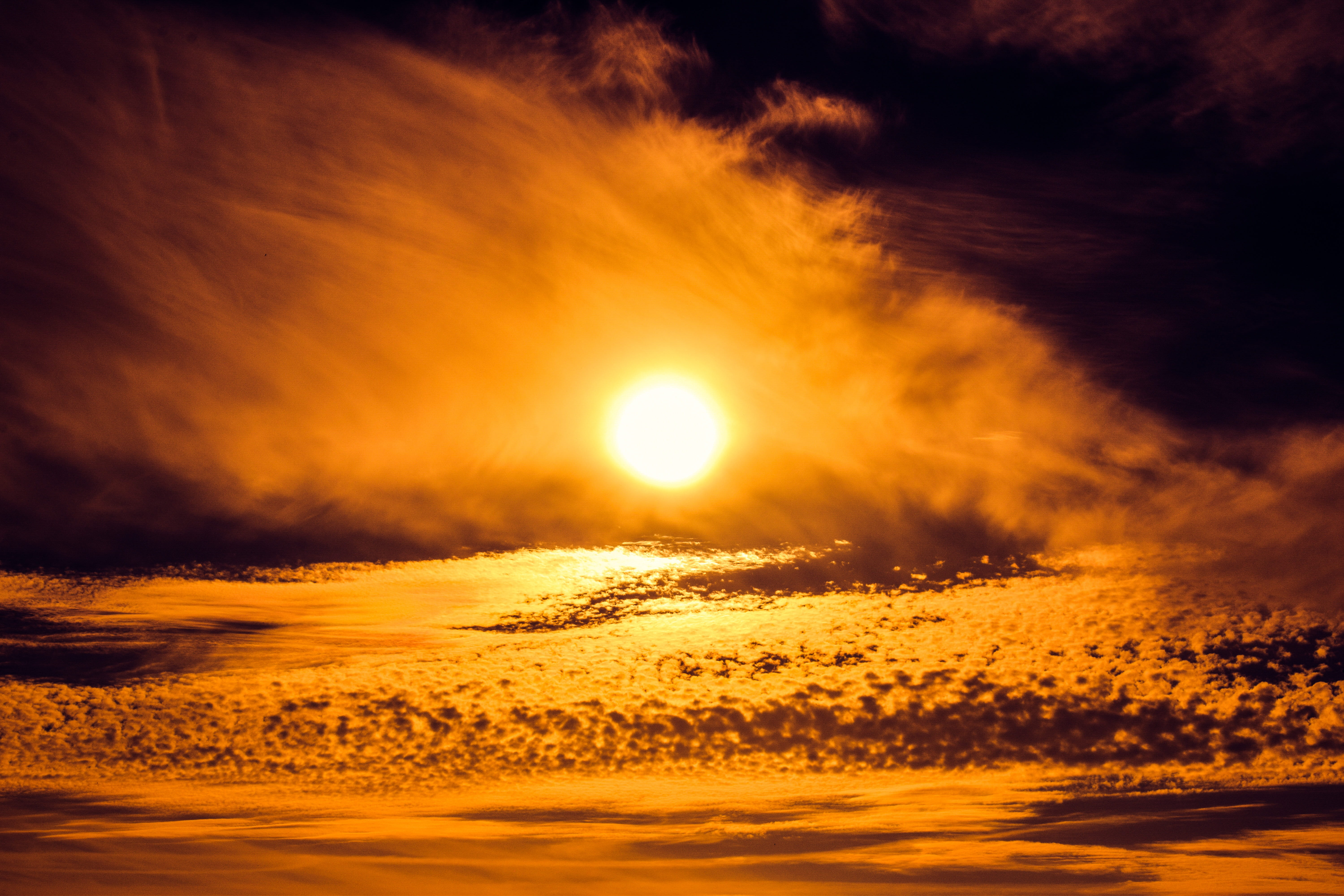 sunset, sky, clouds, nature, afternoon, dusk, light, cloud - sky