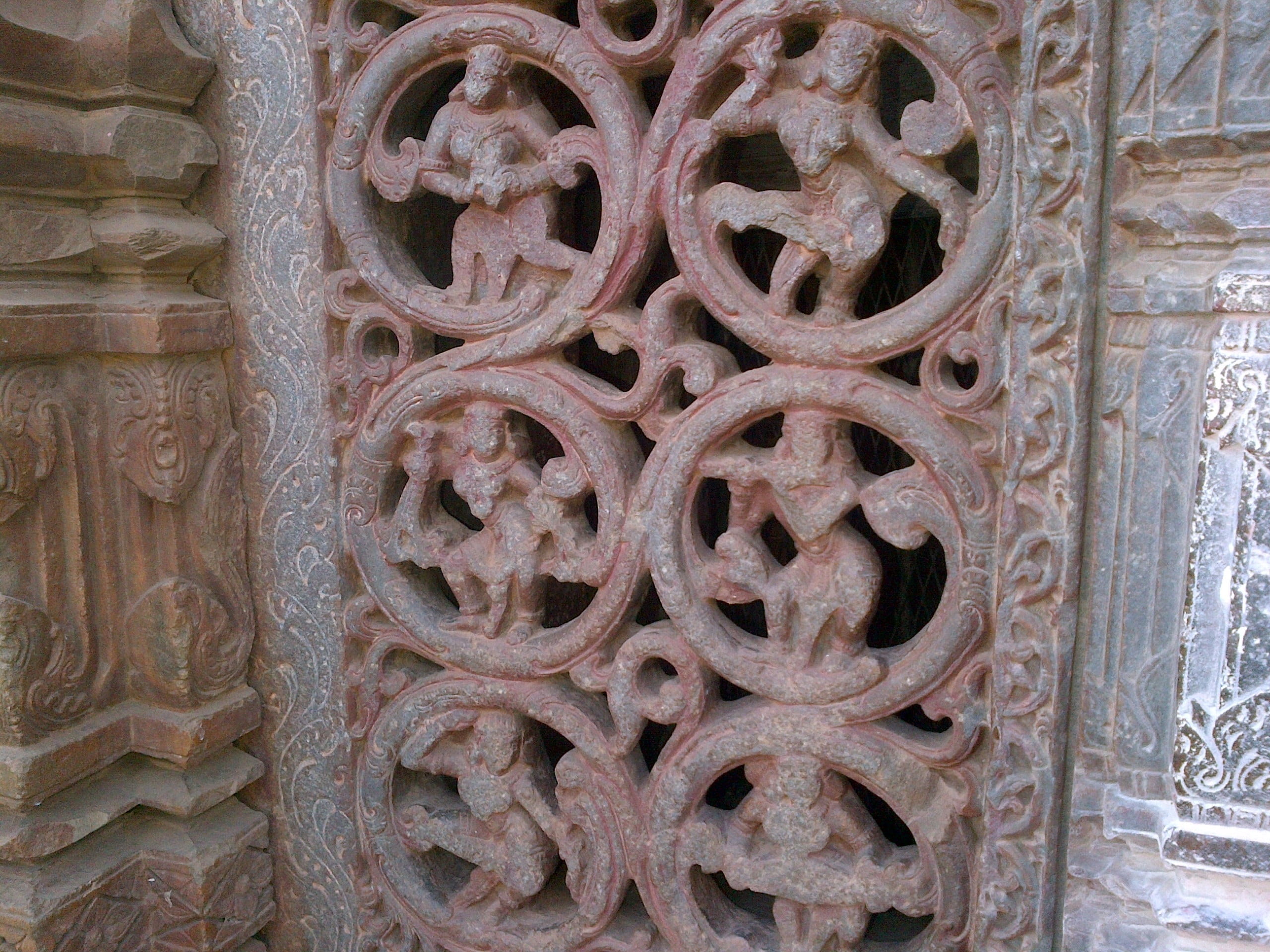 carvings, stone, temple, ancient, chandramauleshwara, hubli