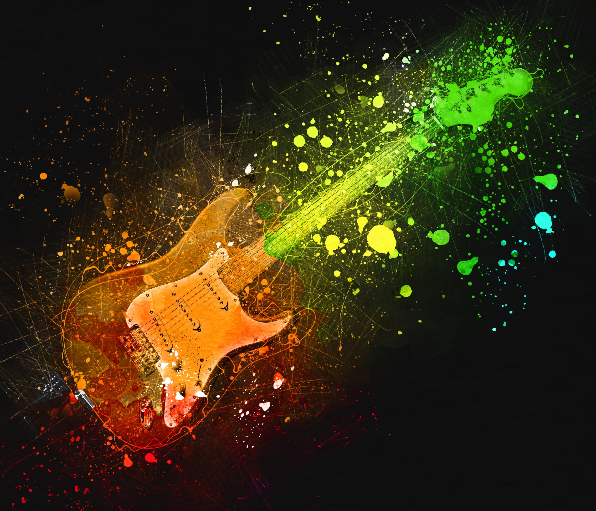 illustration of electric guitar, rock, stringed instrument, musical instrument
