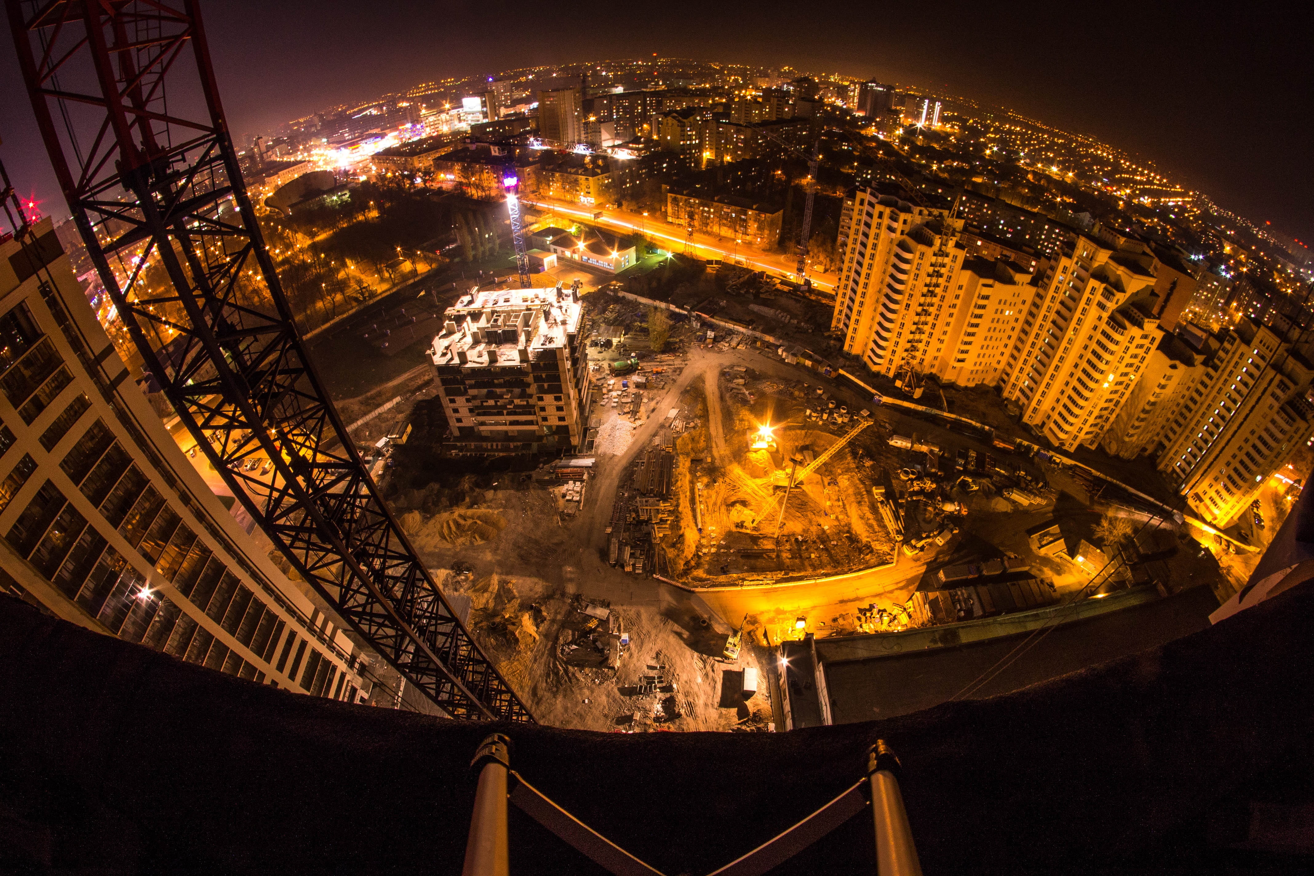 voronezh, night city, construction, architecture, built structure