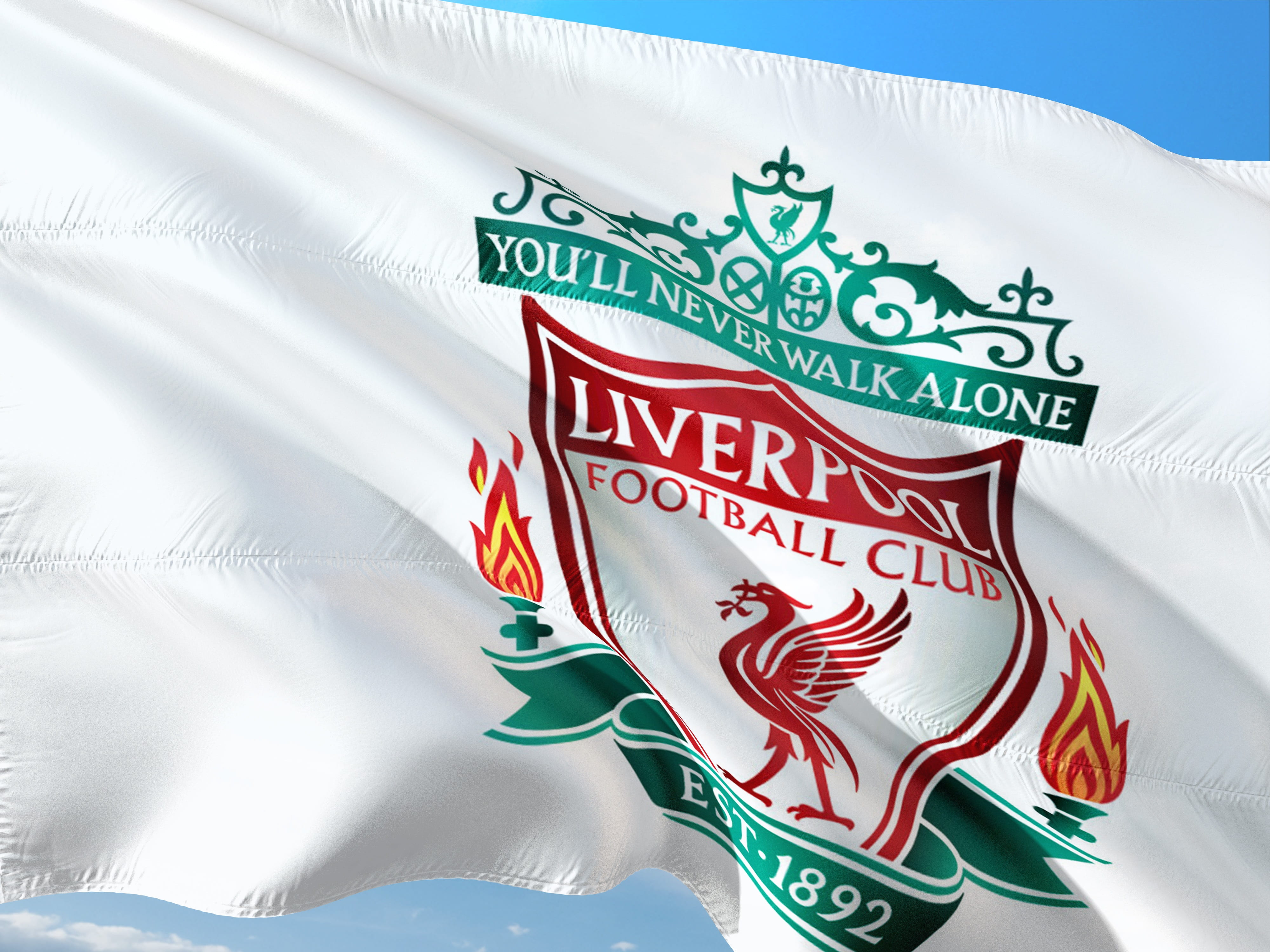 Liverpool Football Club flag, soccer, europe, uefa, champions league