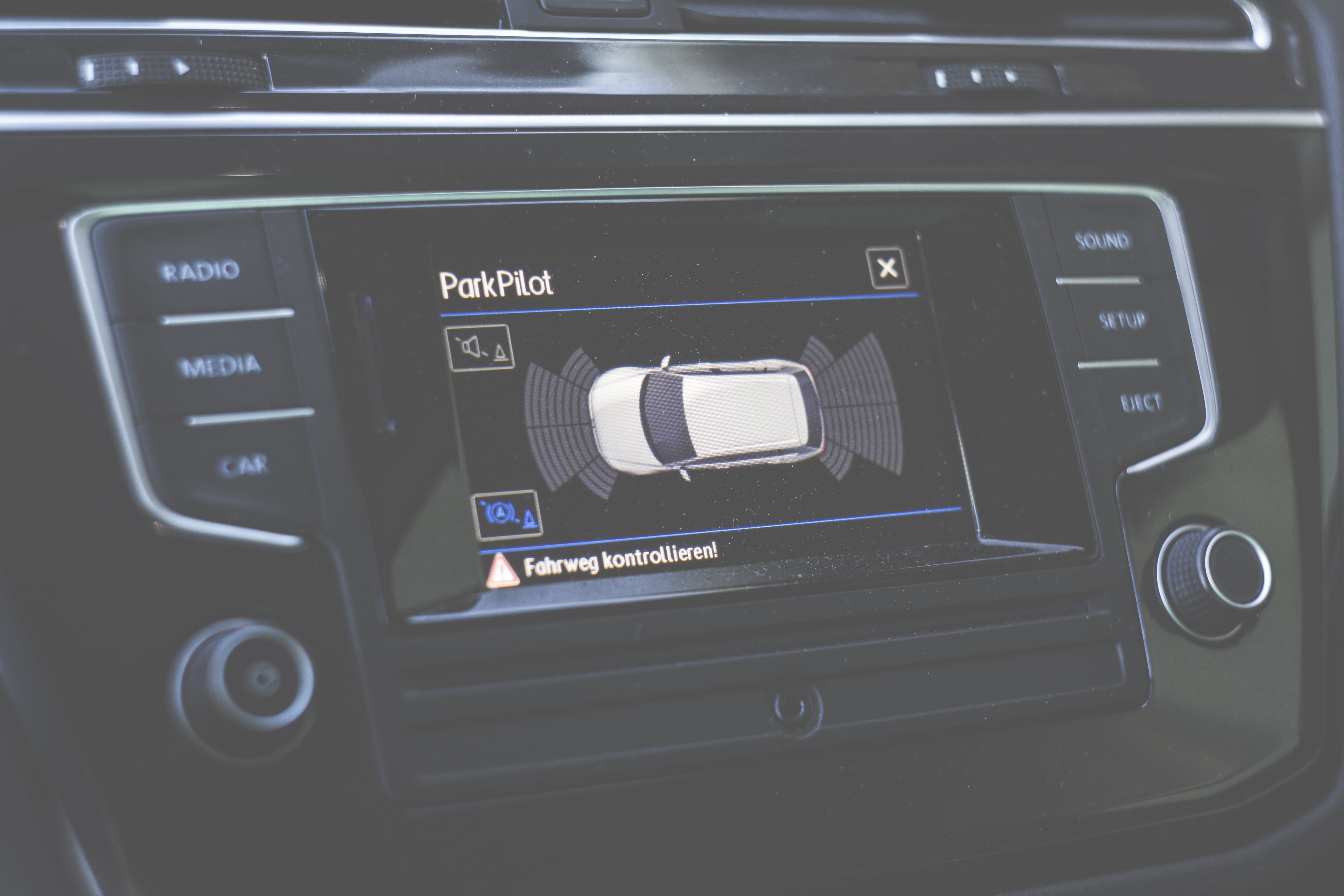 buttons, car, dashboard, indicator, parkpilot, technology, music