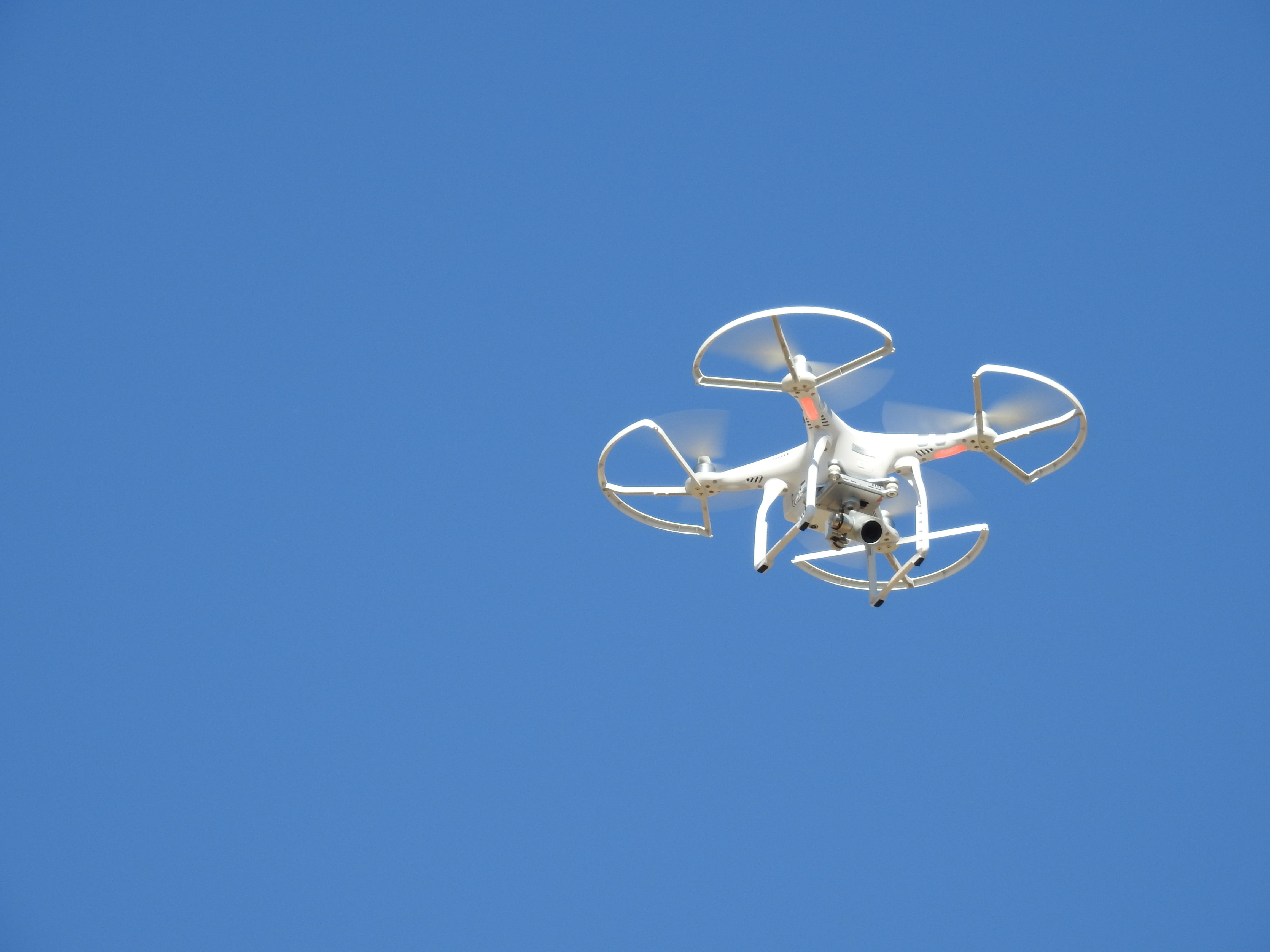 drone, sky, view, clouds, blue, copy space, low angle view