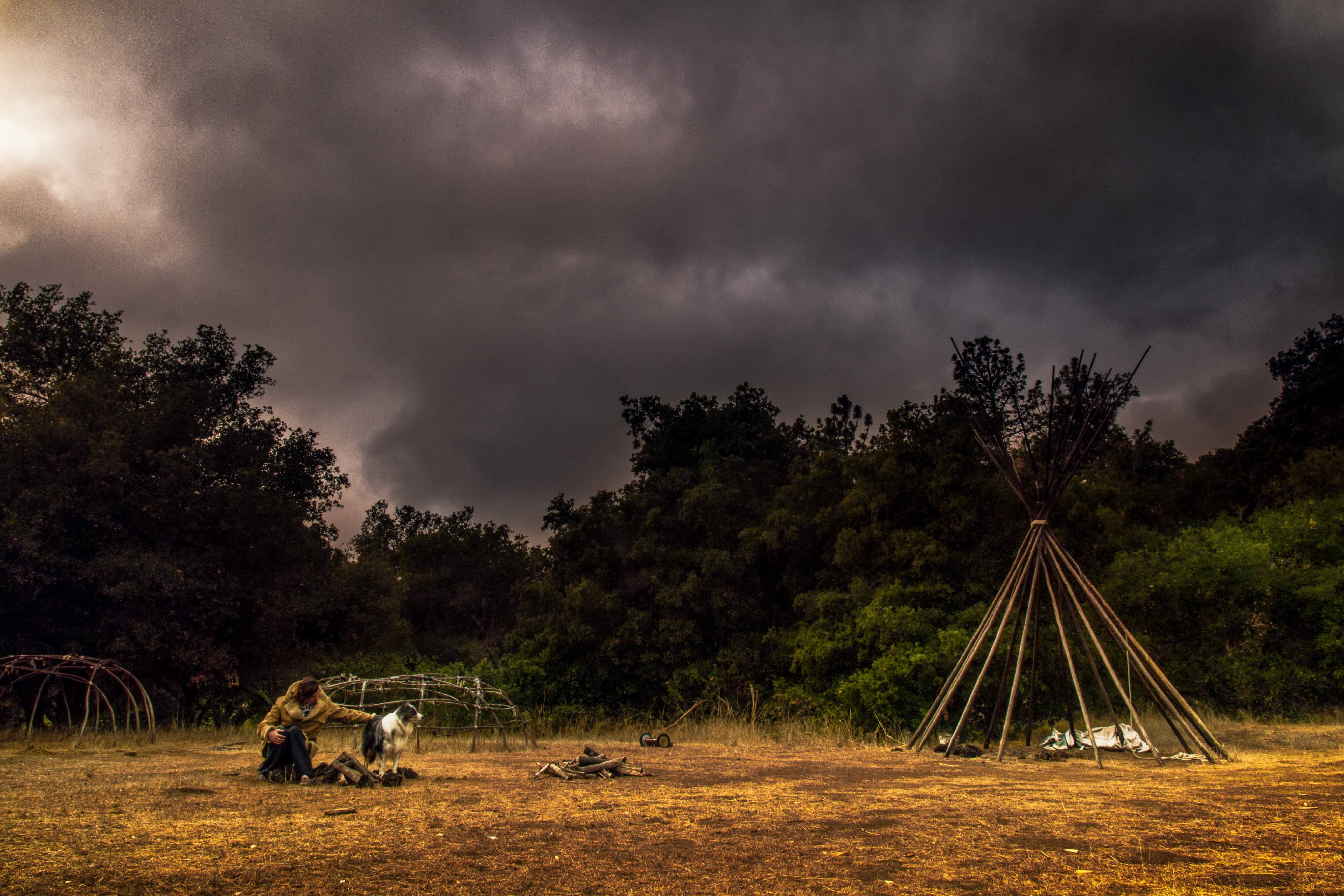 dramatic, clouds, camp, encampment, cloudscape, dark, field