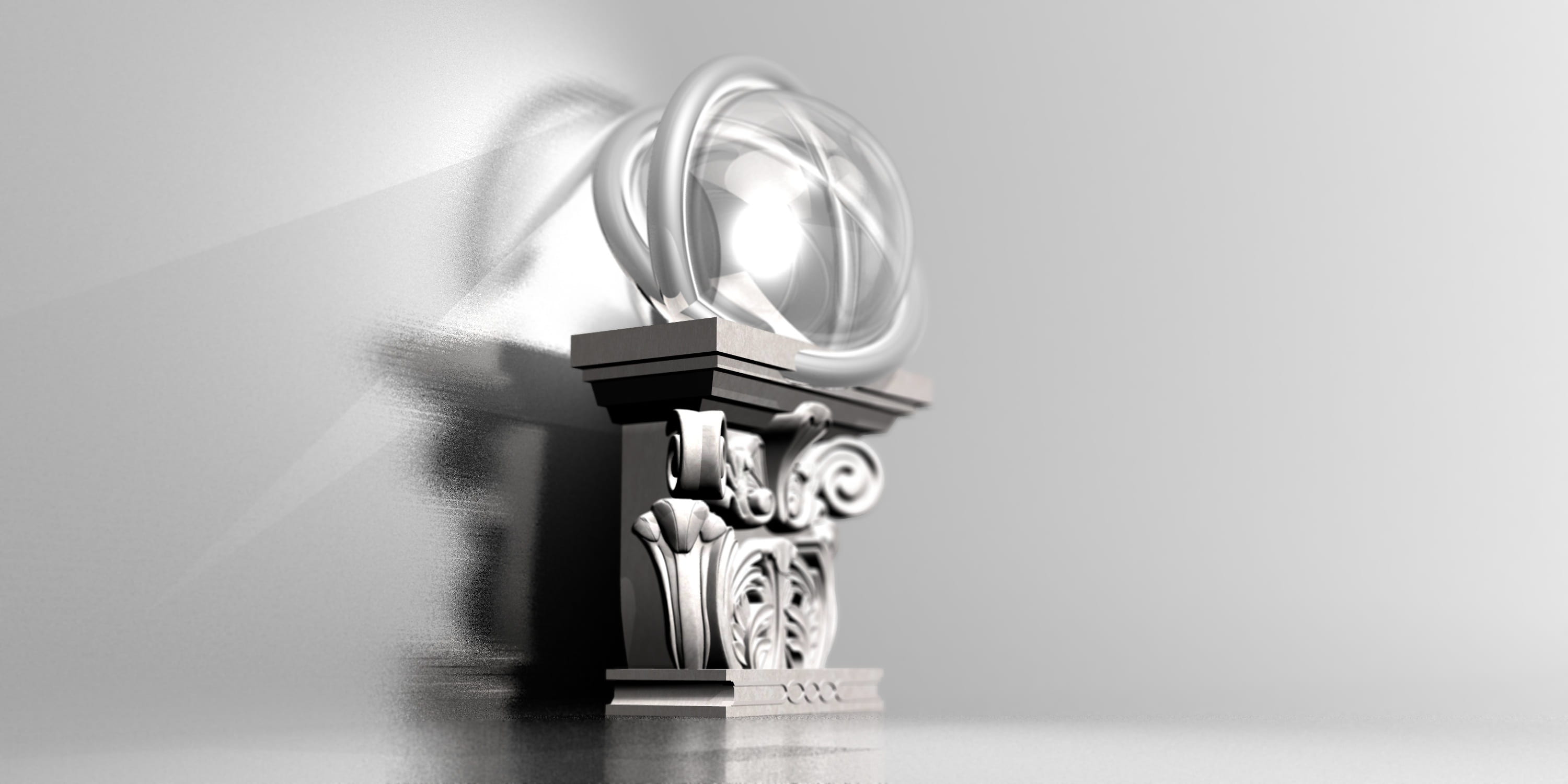 column, light, architecture, the rays, studio shot, indoors