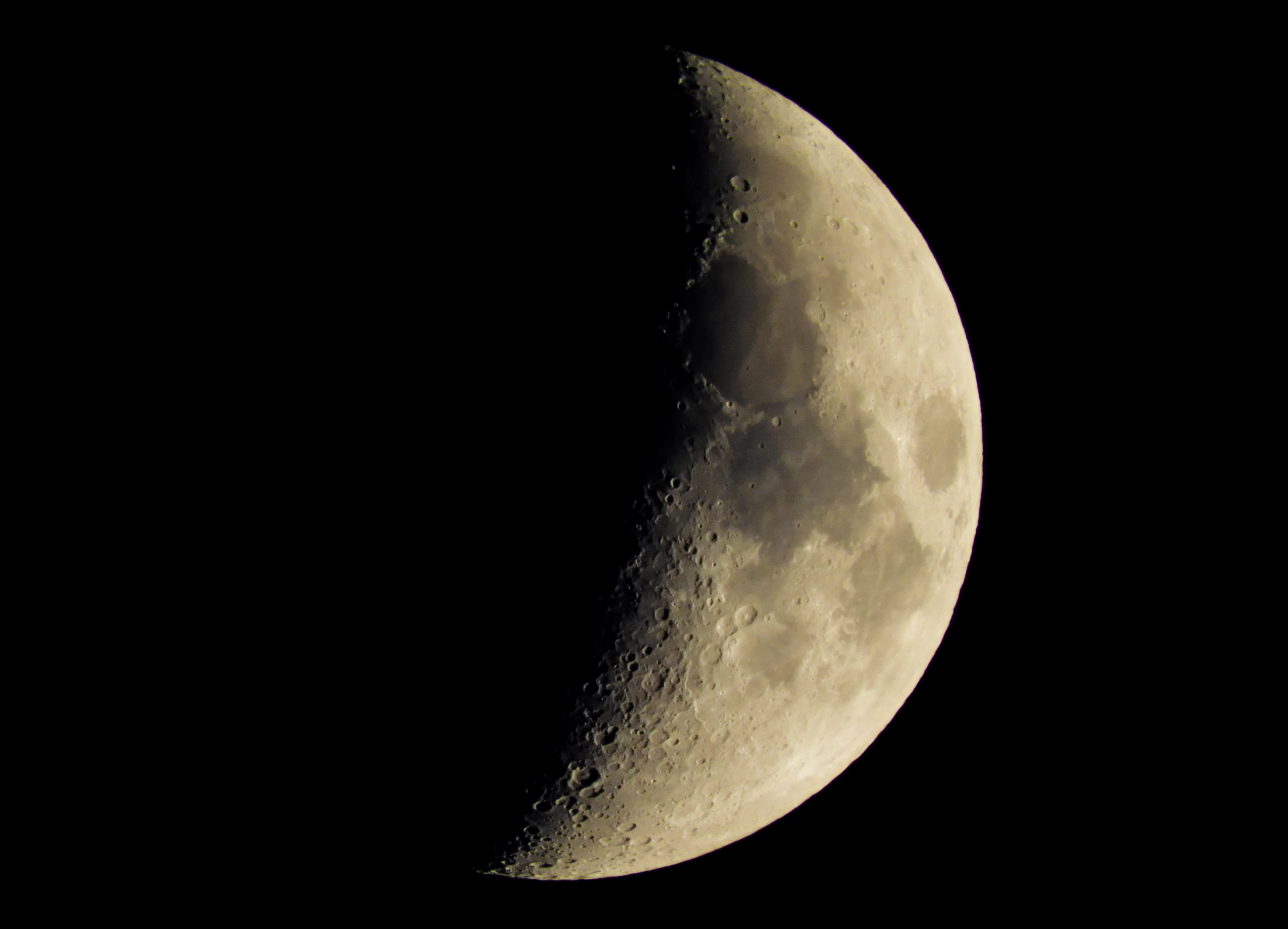 moon, space, solar system, night, astronomy, half moon, moon surface