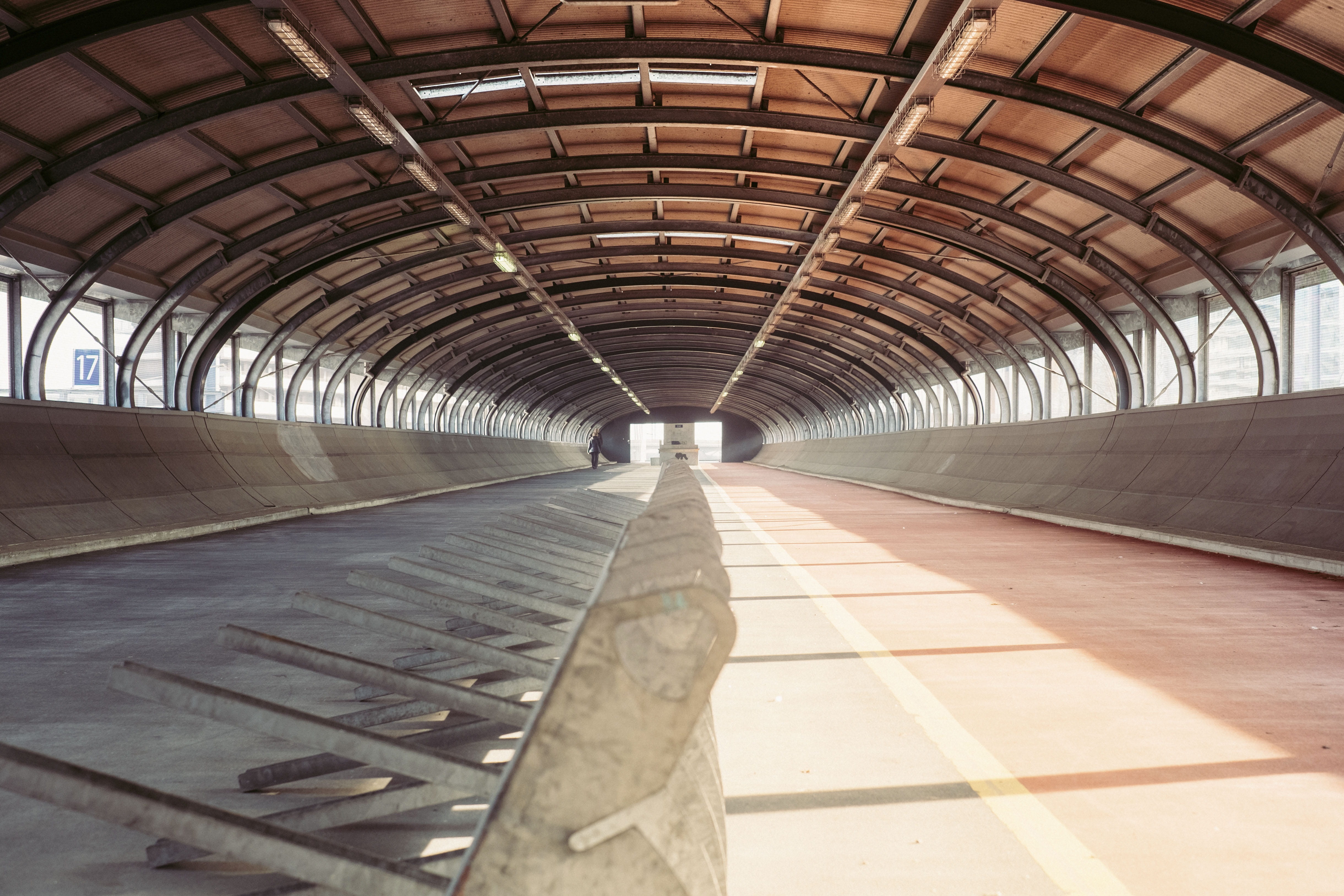 road, tunnel, empty, sunlight, shadow, glass, window, architecture