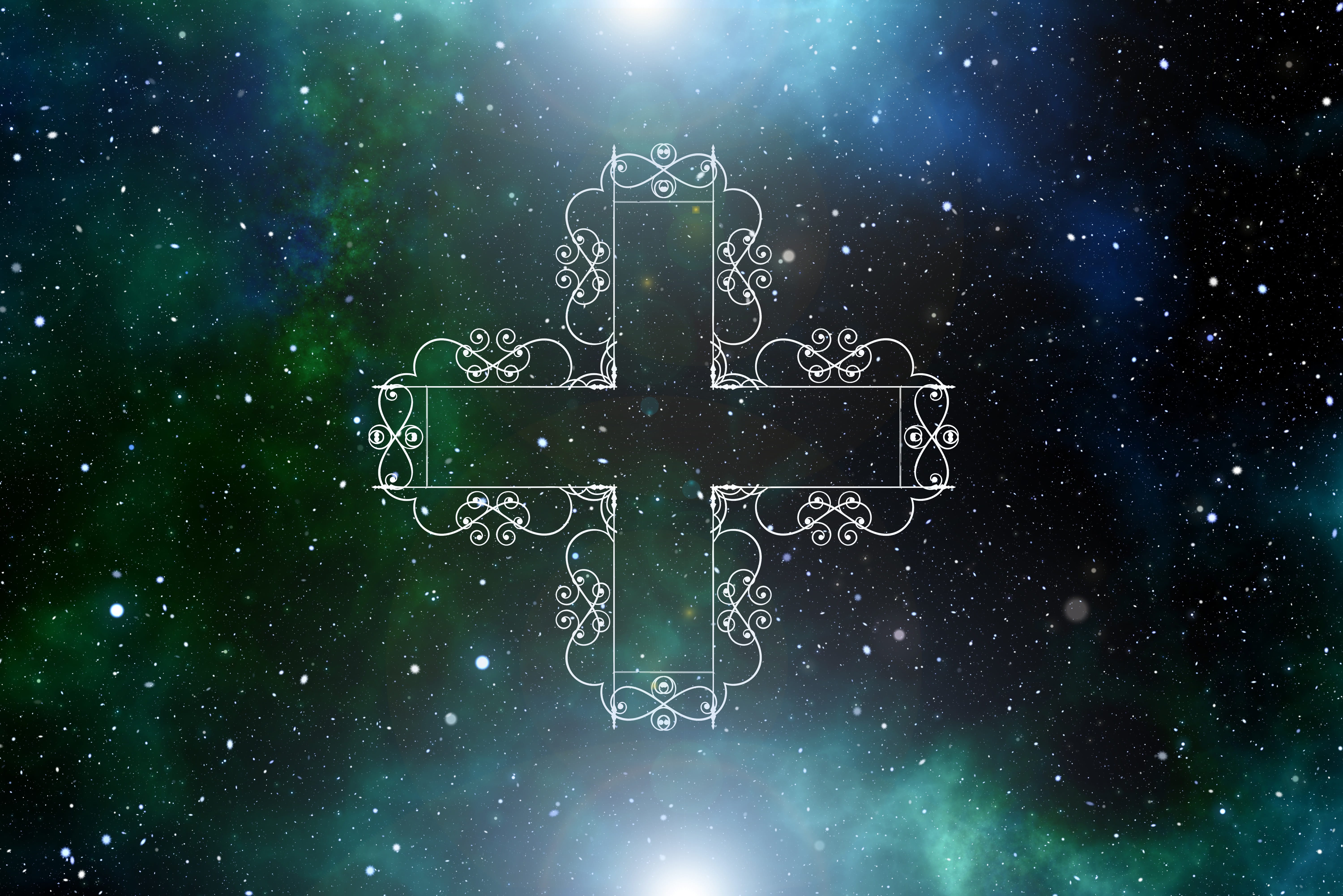 cross decor on galaxy, mourning, obituary, die, death, dead, sadness