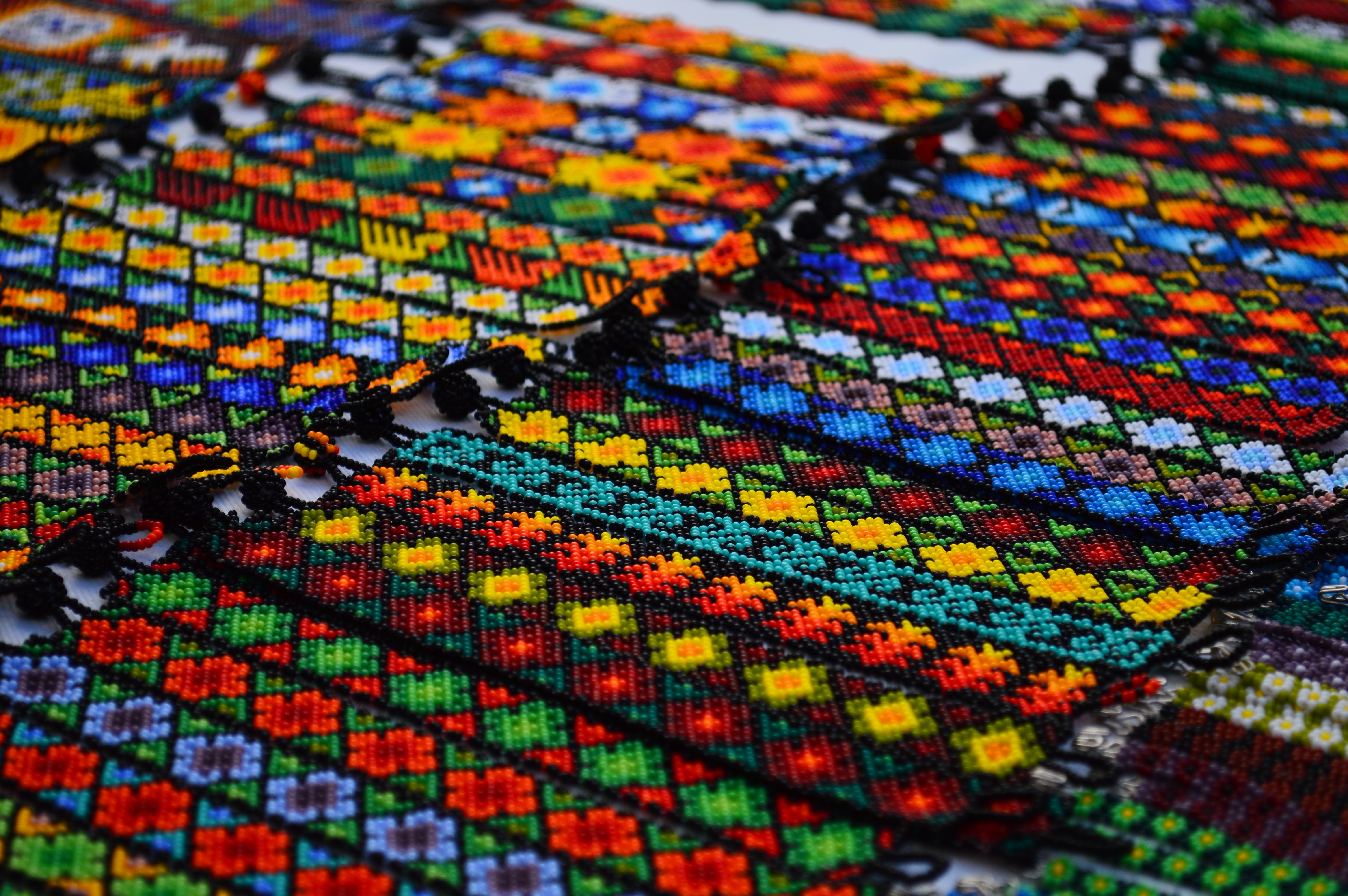 bracelets, crafts, colors, multi colored, textile, pattern