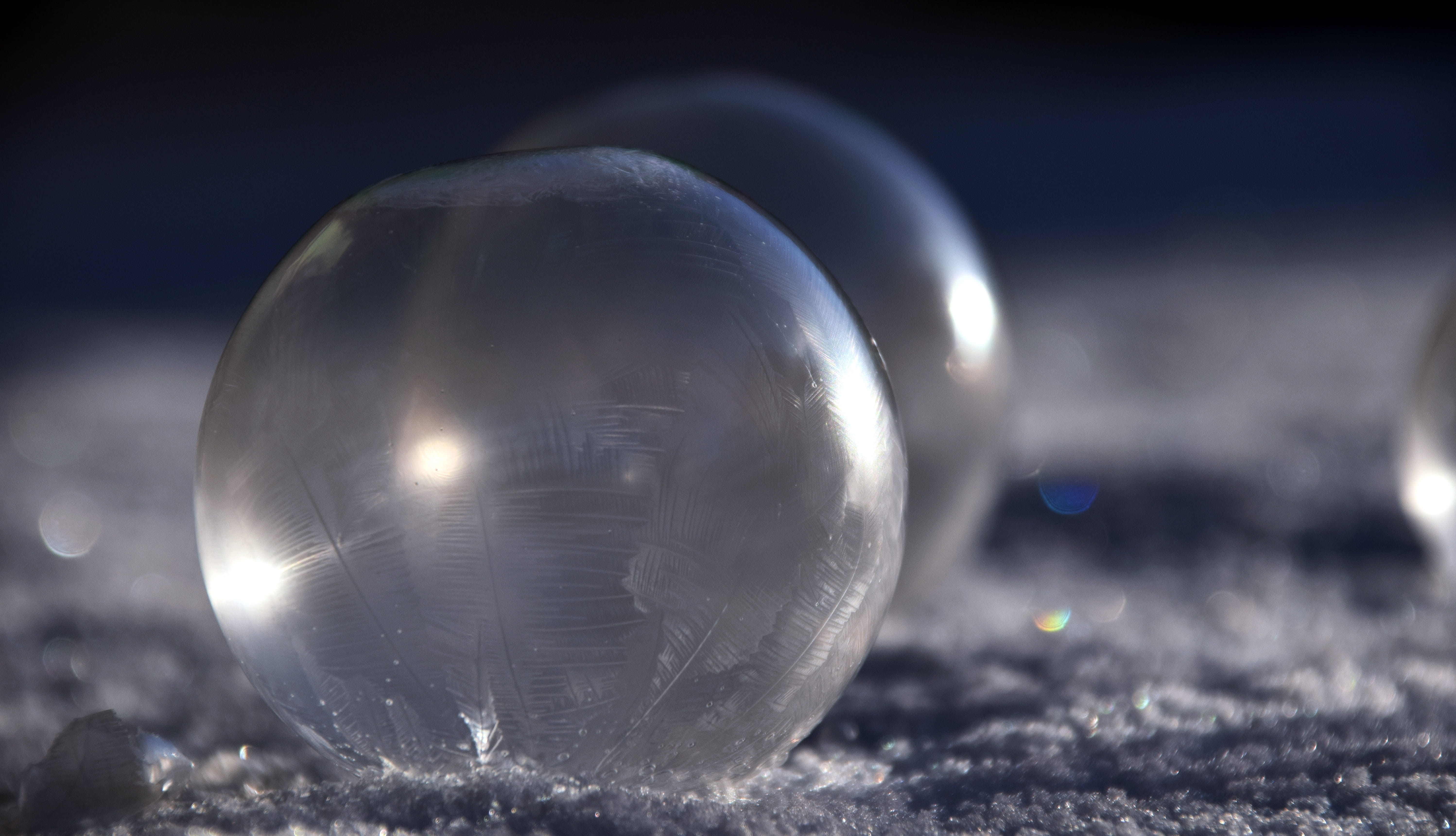 Blow, Soap Bubbles, Pattern, balls, reflection, ice, background