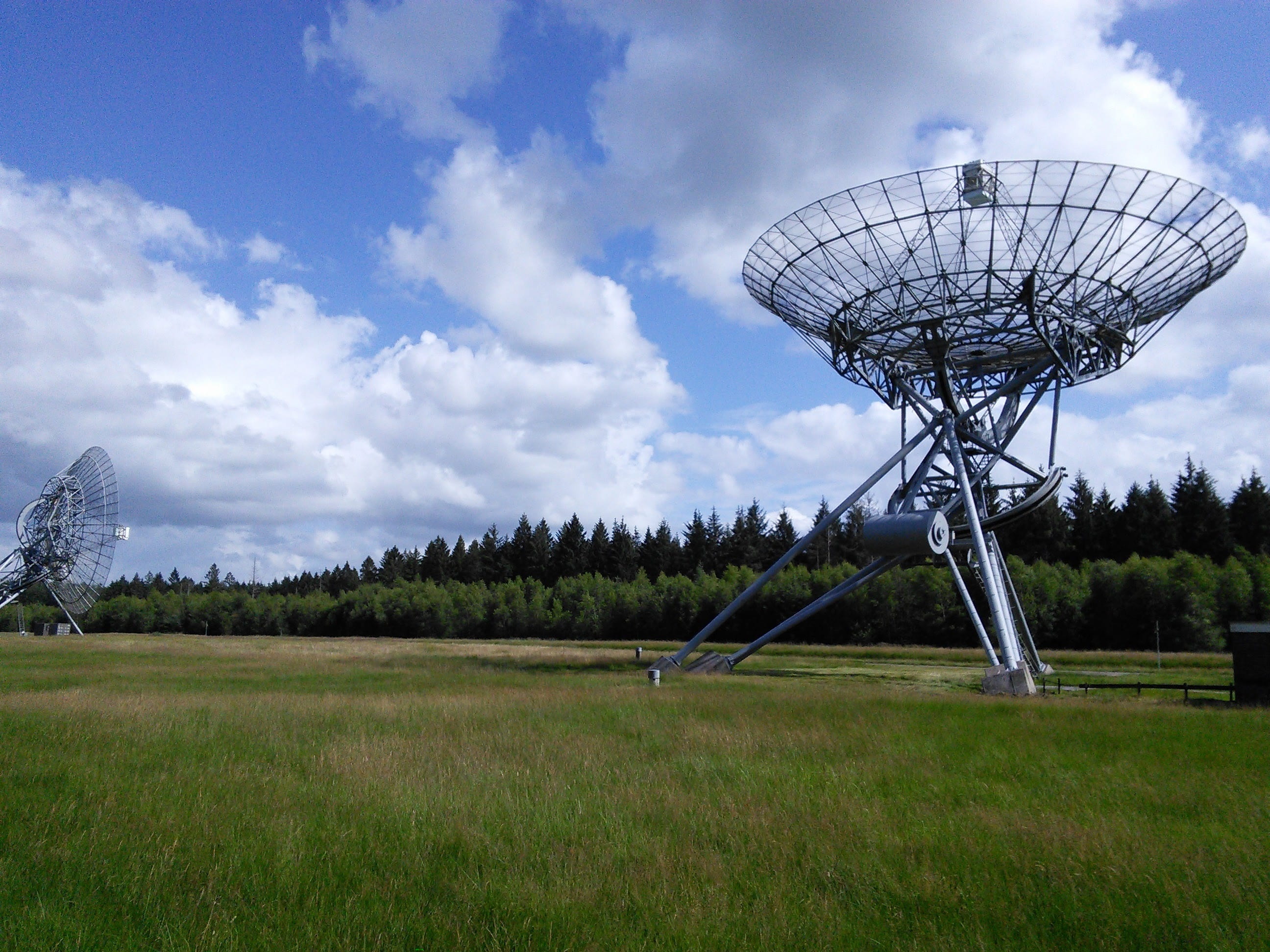radio telescope, clouds, sky, plant, cloud - sky, technology