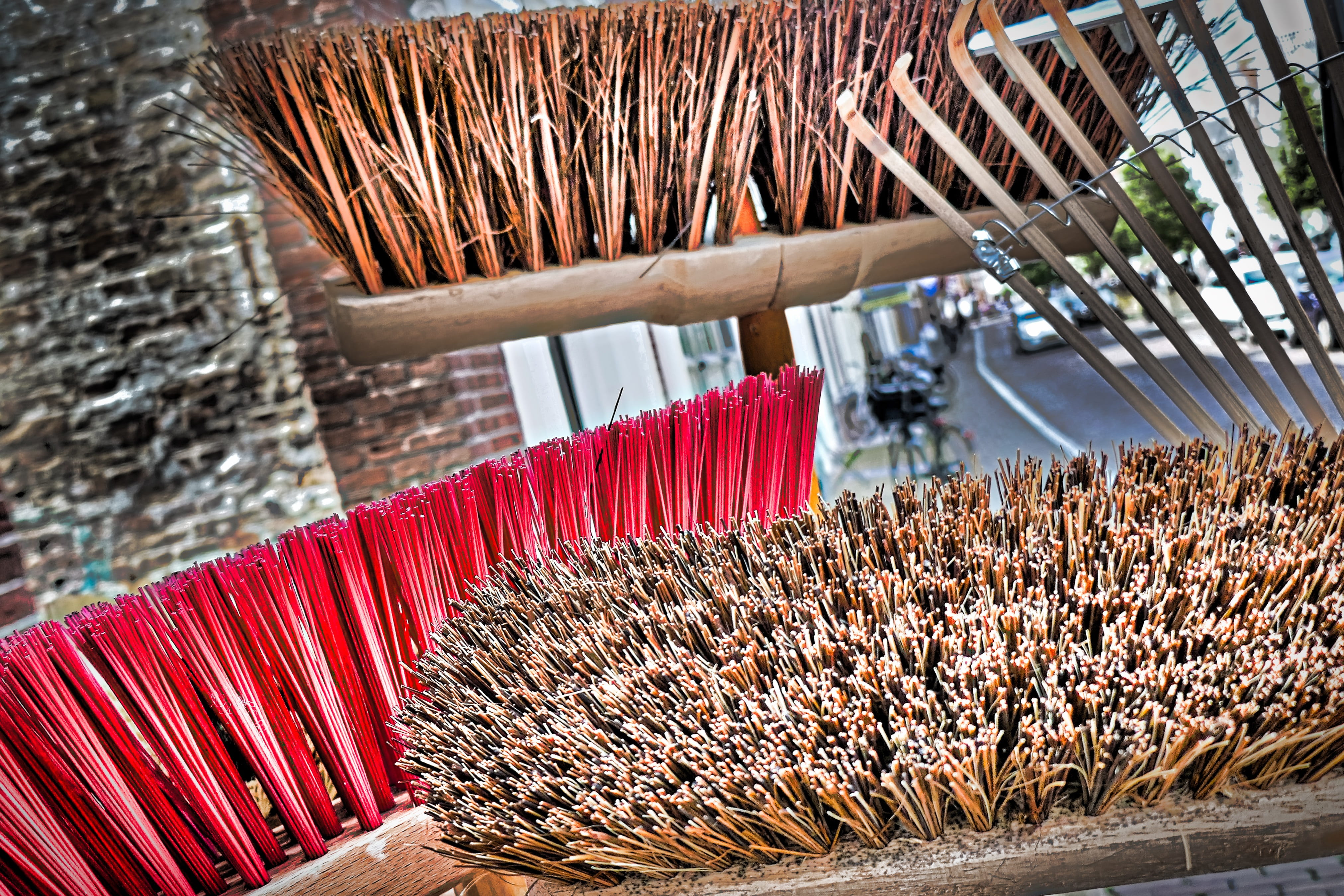 broom, computing, tool, garden tools, work, faceplate, large group of objects
