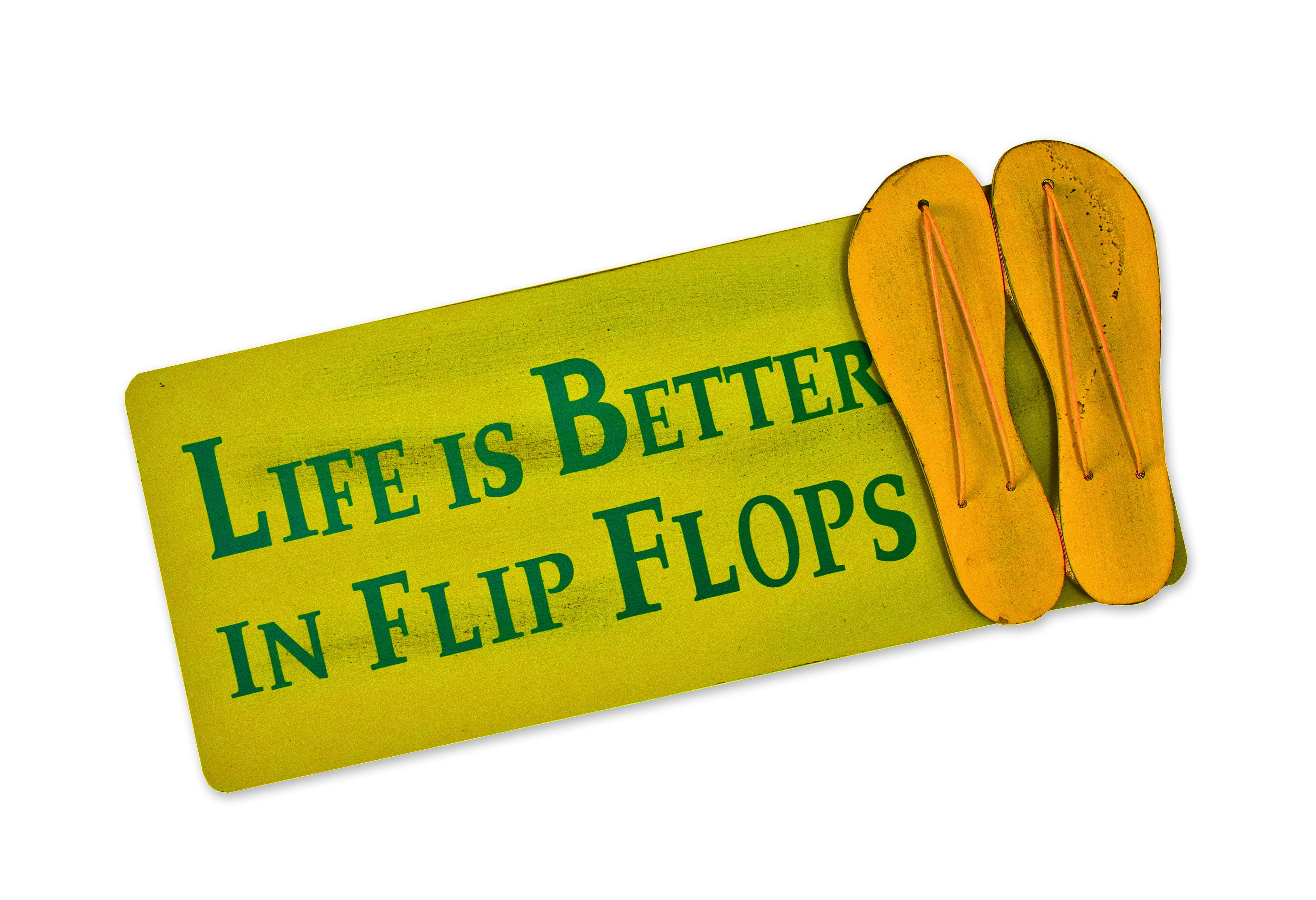 Flip Flops, Shield, Postcard, Live, better, shoes, funny, greeting card
