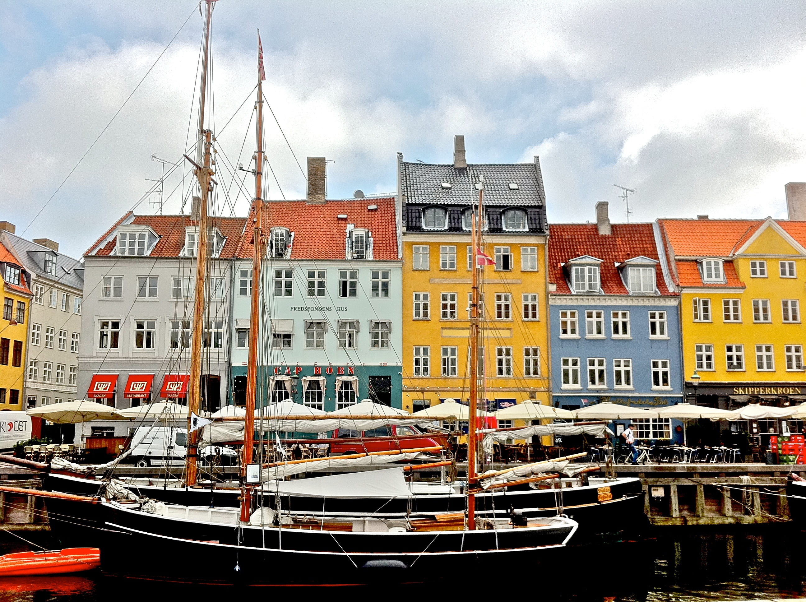 Nyhavn, Copenhagen, Denmark, Canal, water, tourist, scenic