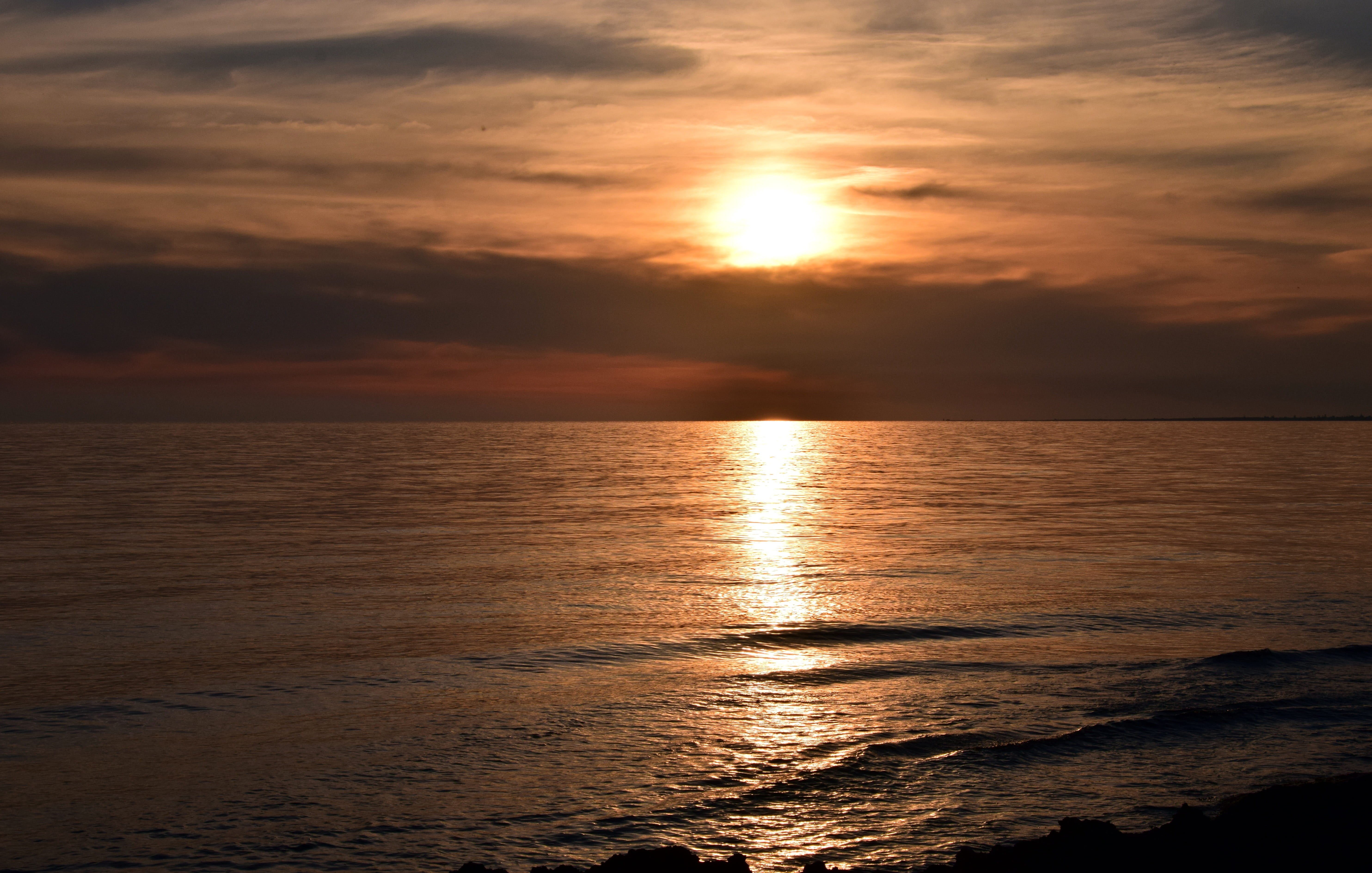 Free Download Hd Wallpaper Sunset Sea Abendstimmung Sunset Sea