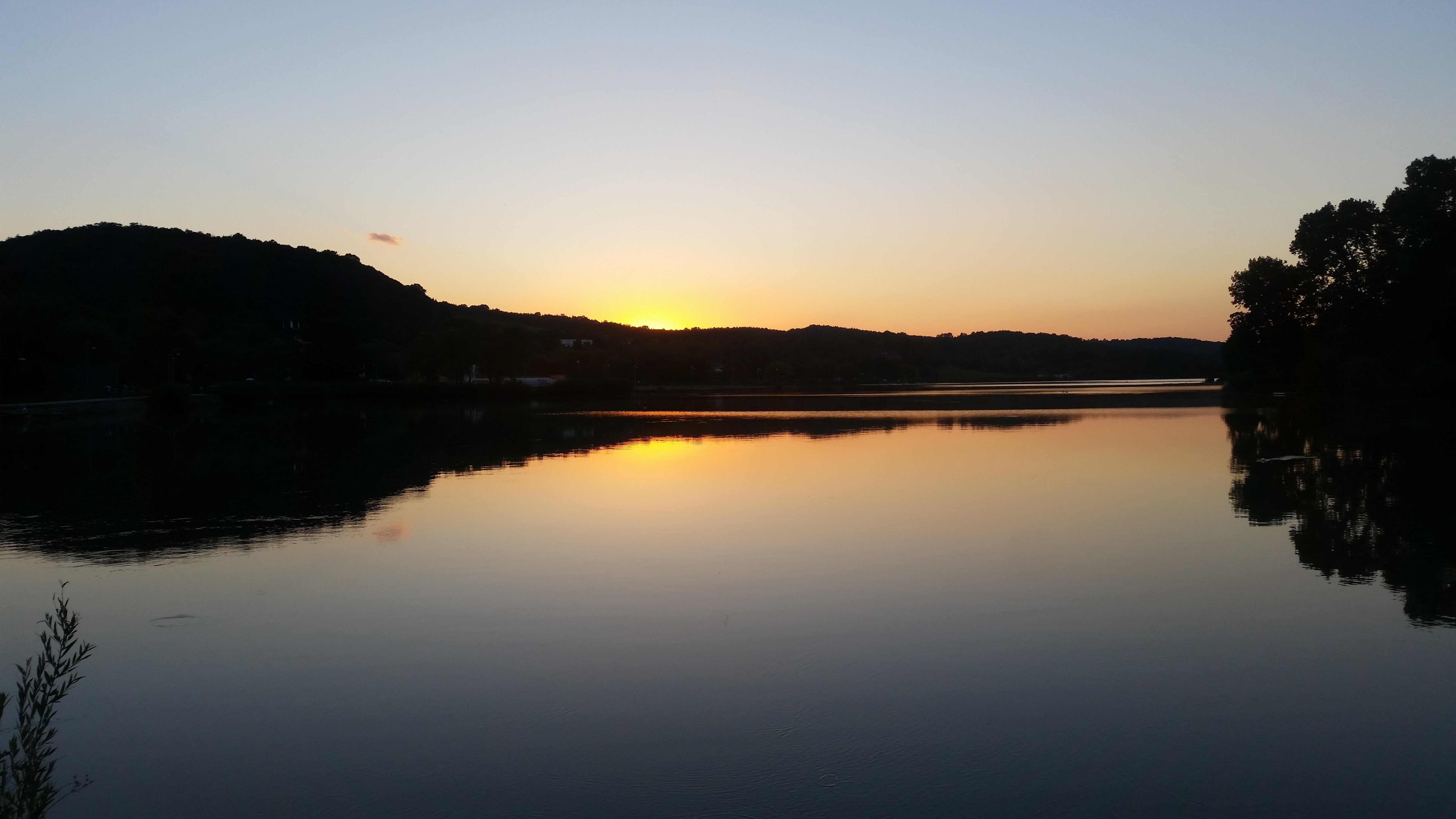 sunset, landscape, summer, nice, reflection, tranquil scene
