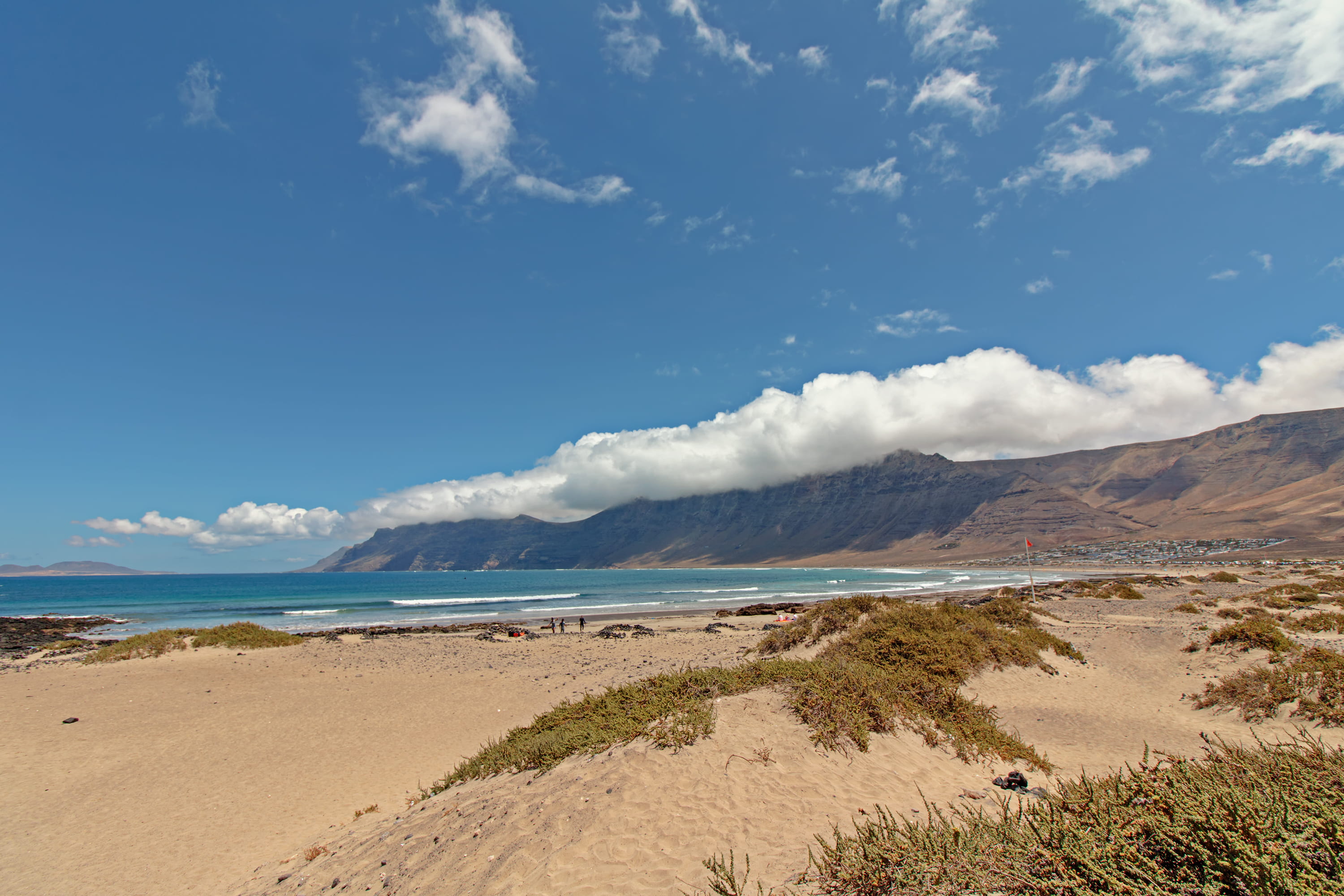 sea, landscape, mountains, nature, beach, clouds, daylight, dunes